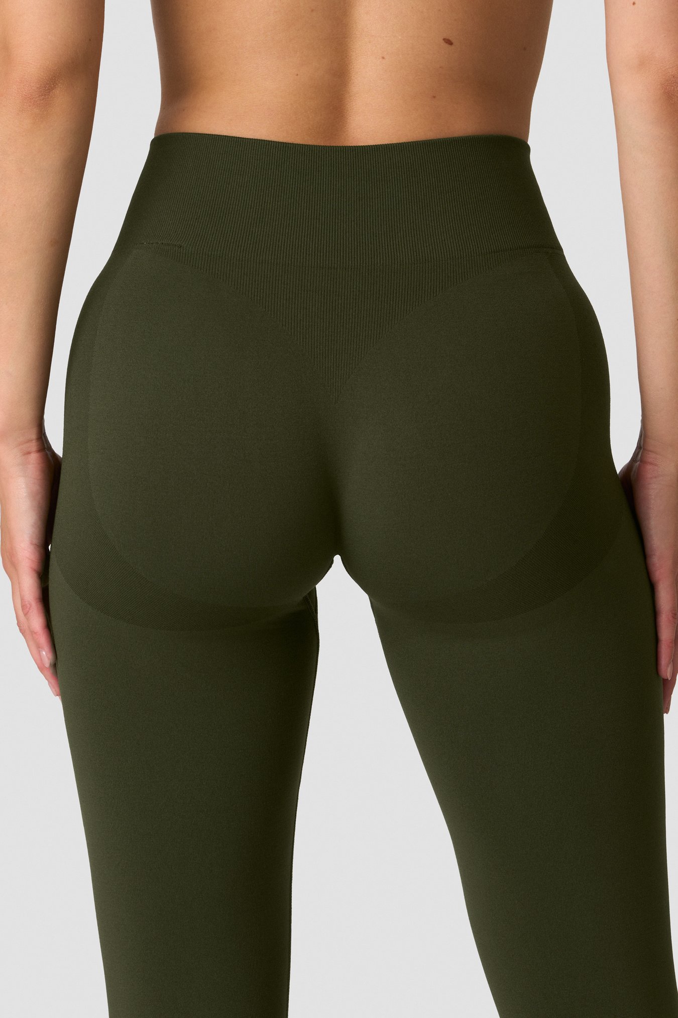 Smooth Seamless Tights Dark Khaki Green - billede 3
