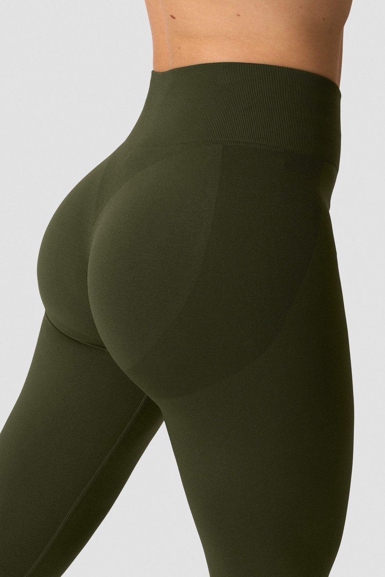 Smooth Seamless Tights Dark Khaki Green - billede 1