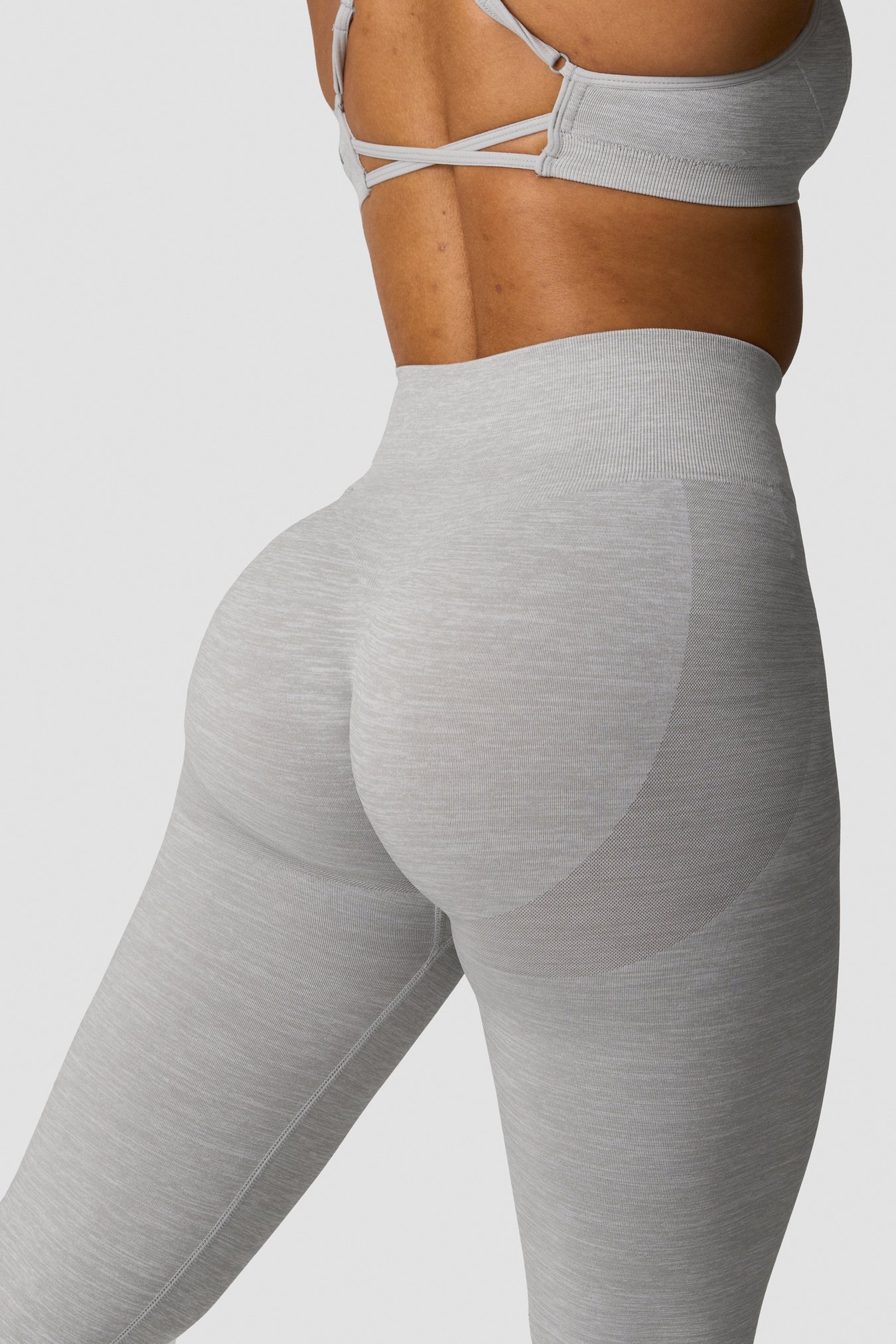 Smooth Seamless Tights Light Grey Melange - immagine $