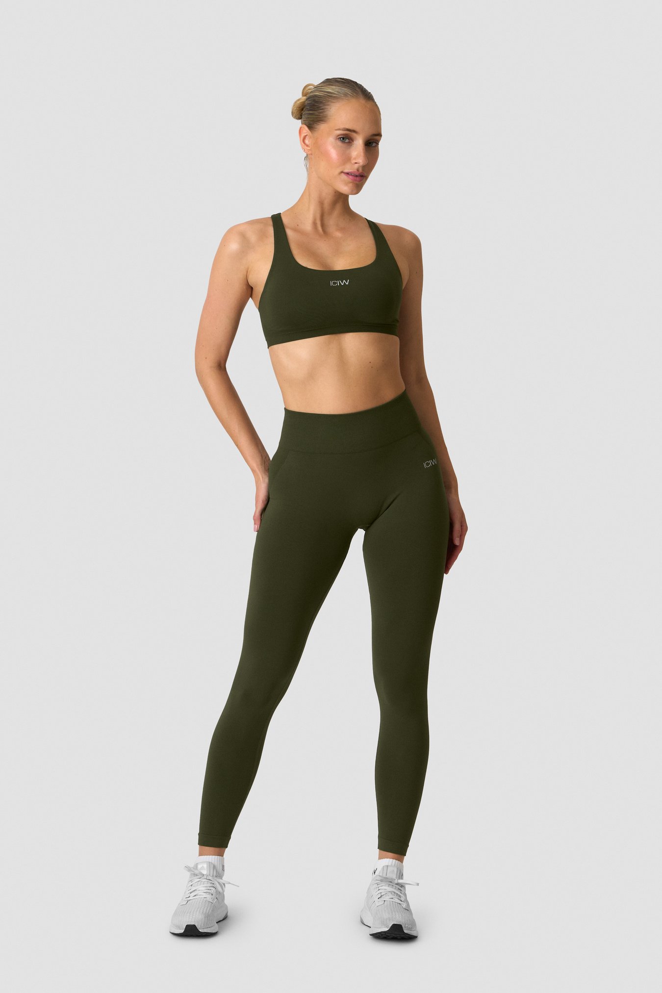 Smooth Seamless Tights Dark Khaki Green - billede 4