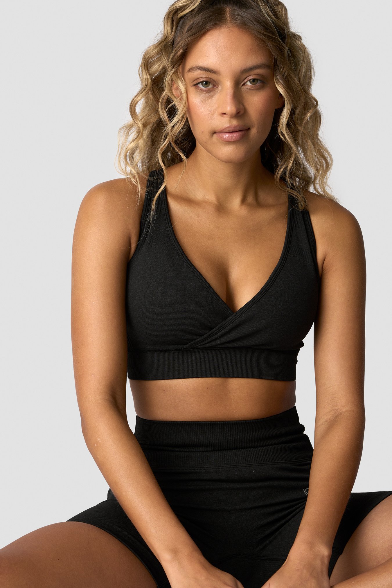 Soft Seamless Adjustable Sports Bra Black - Bild 1