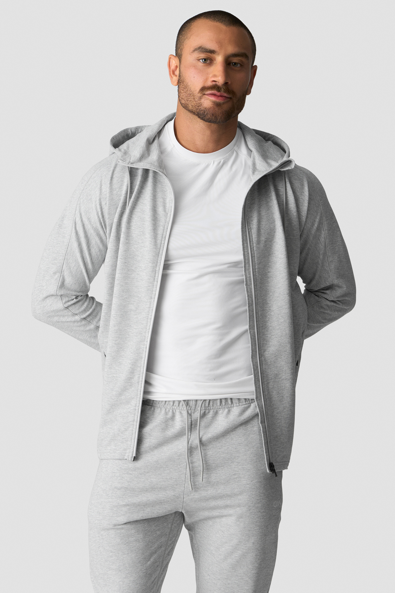 Activity Zip Hoodie M Light Grey Melange - billede 0