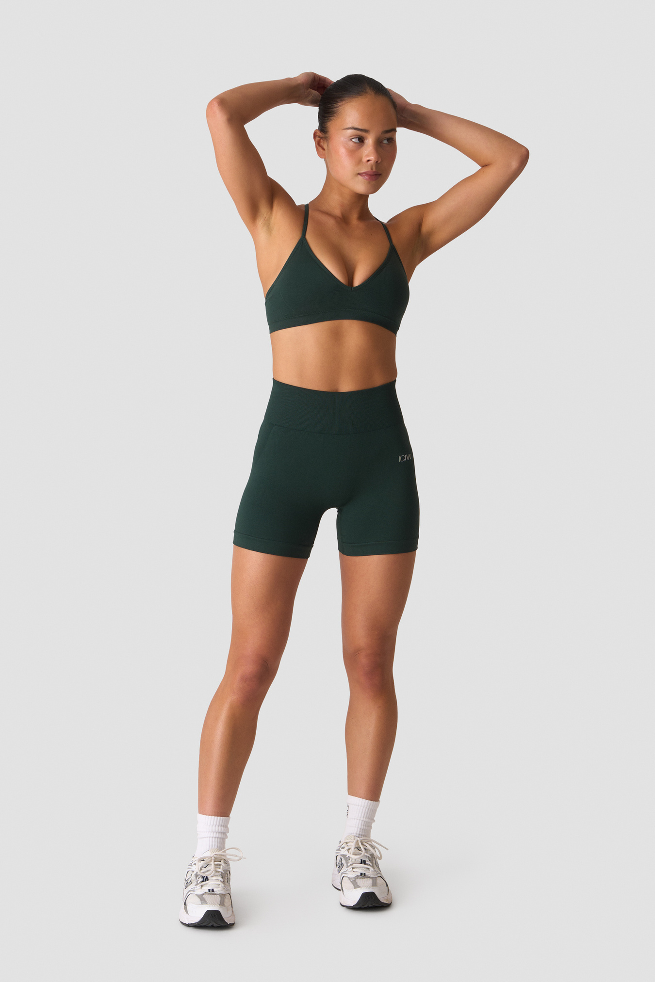 Smooth Seamless Strappy Sports Bra Wet Green - image 3