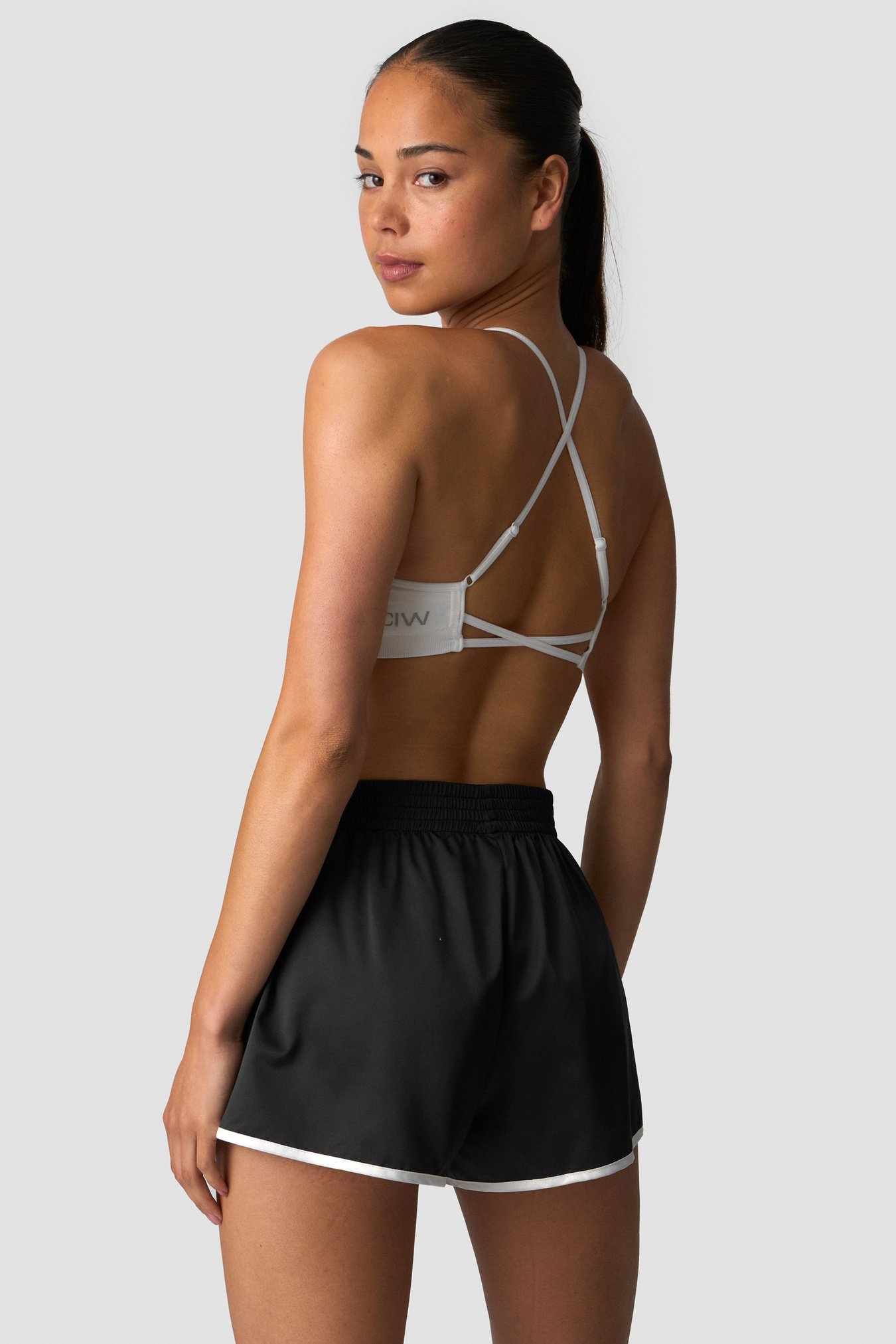 Smooth Seamless Strappy Sports Bra White Snow - immagine $