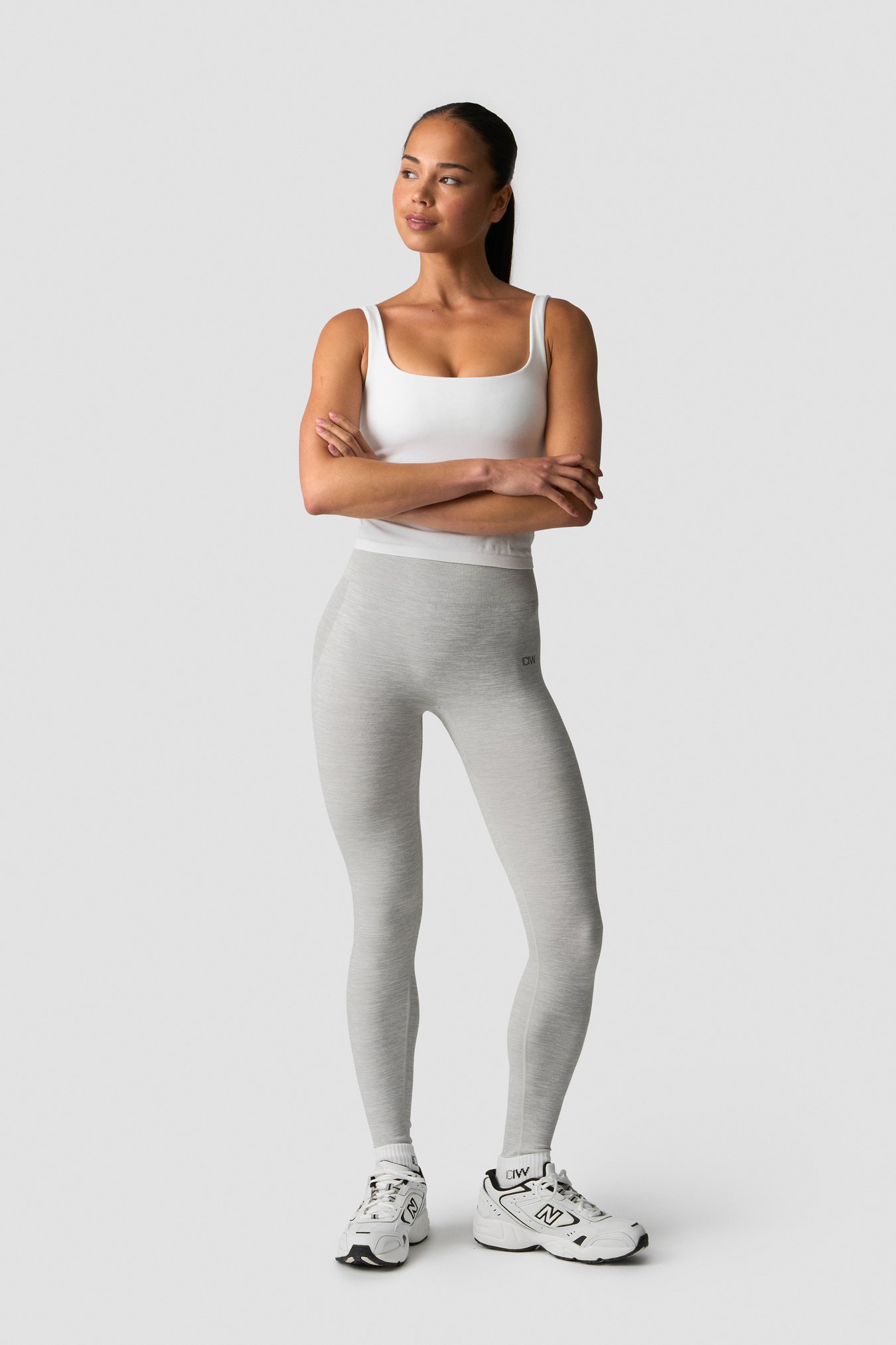 Smooth Seamless 2-in-1 Tank White Snow - immagine $