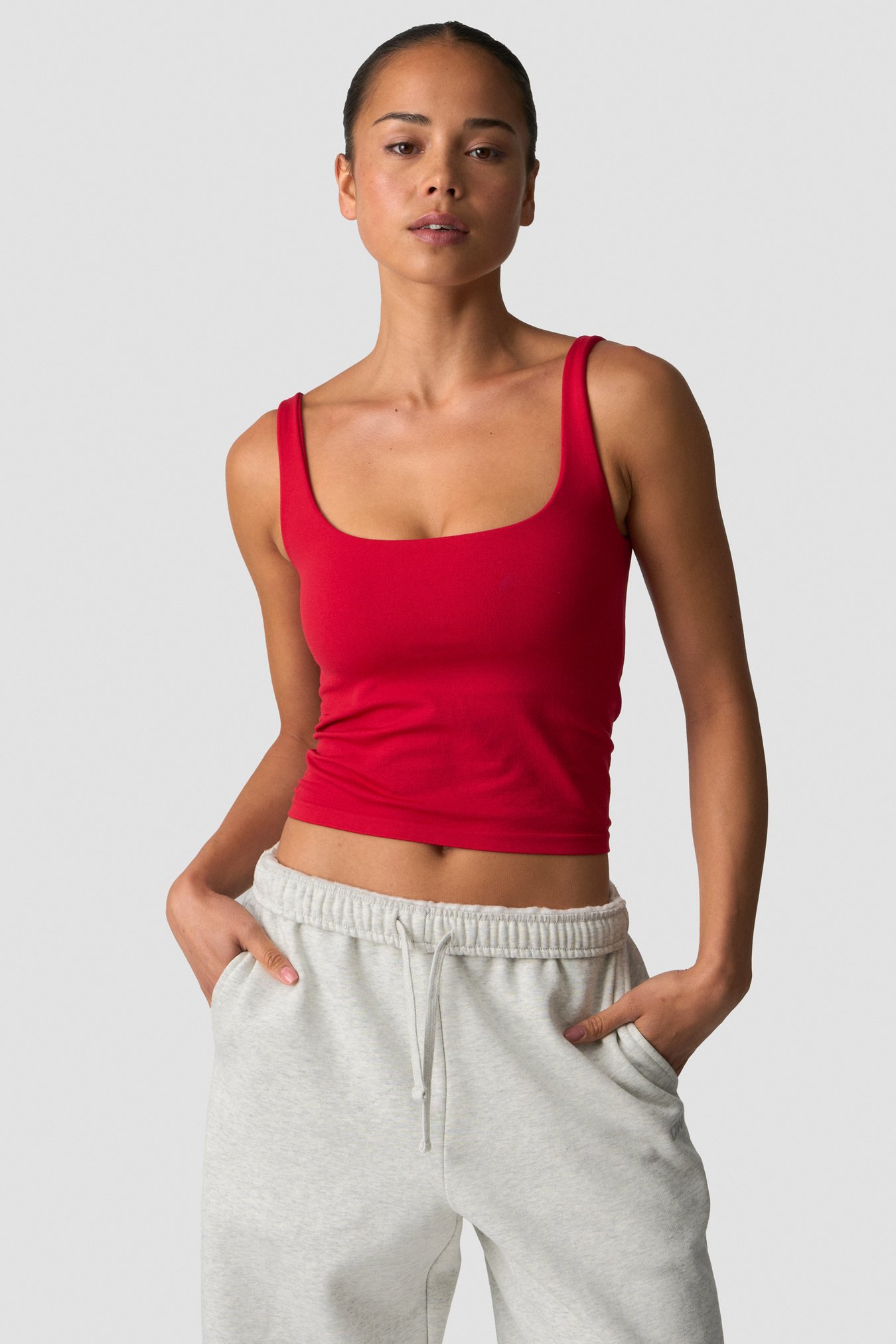 Smooth Seamless 2-in-1 Tank Red Cherry - immagine $
