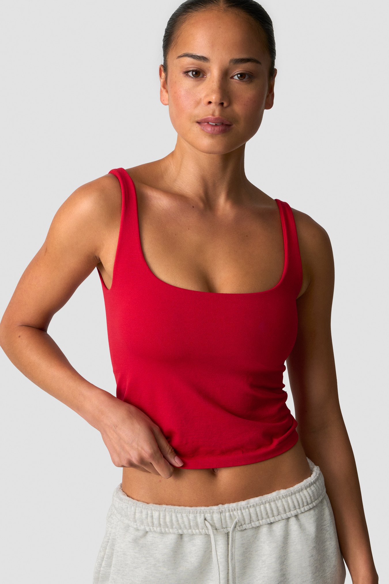 Smooth Seamless 2-in-1 Tank Red Cherry - immagine $