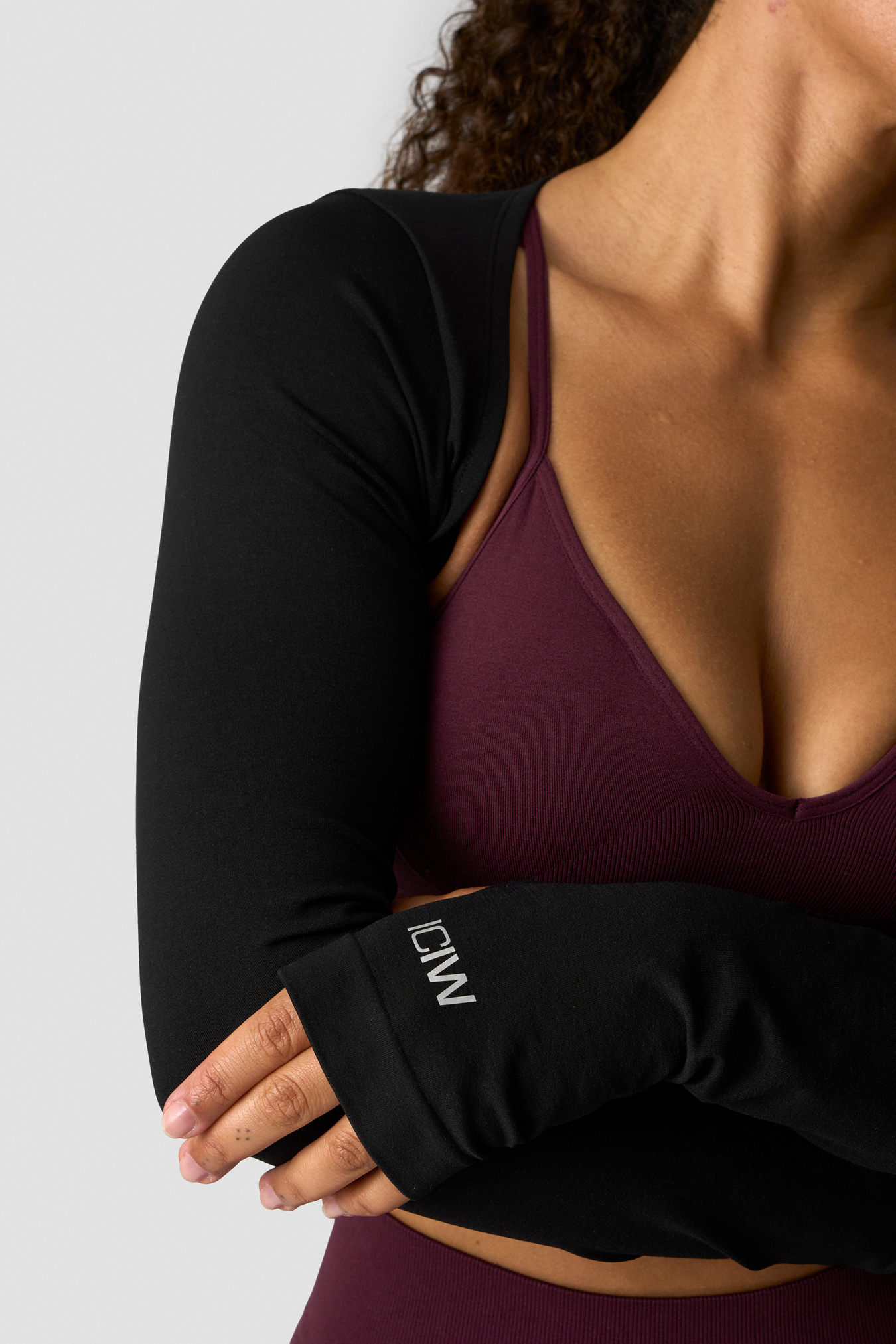 Smooth Seamless Shrug Black - immagine $