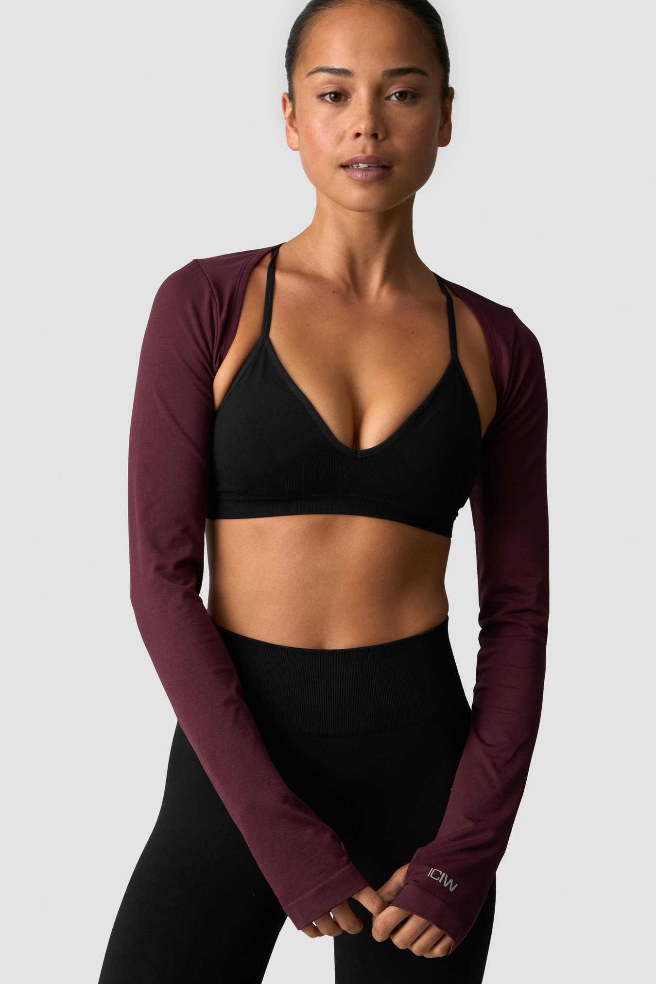 Smooth Seamless Shrug Dark mahogany - immagine $