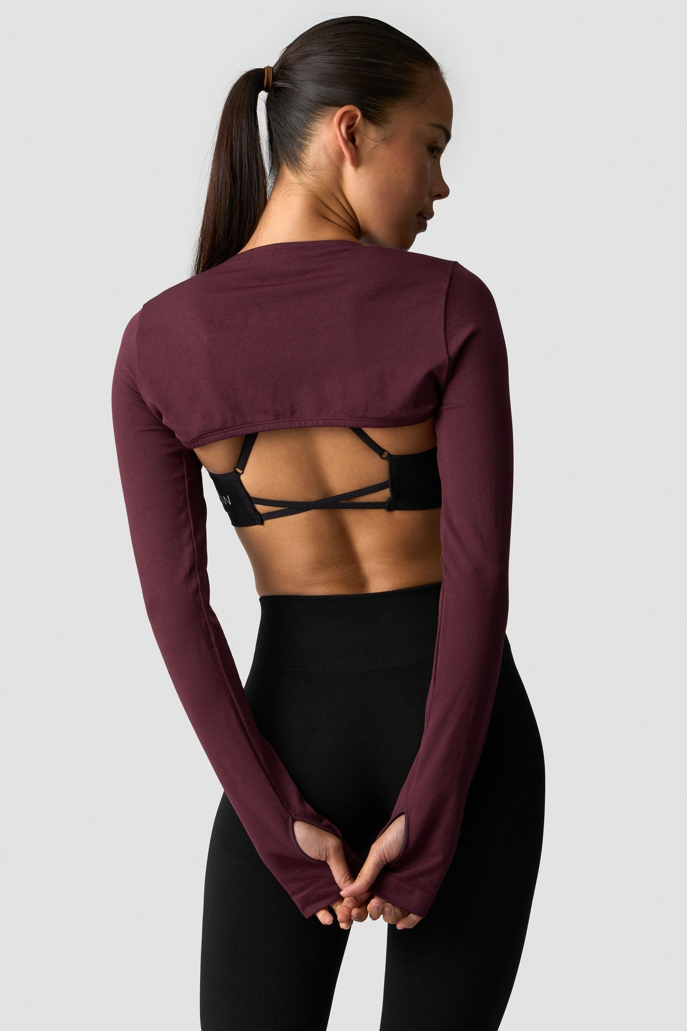 Smooth Seamless Shrug Dark mahogany - immagine $