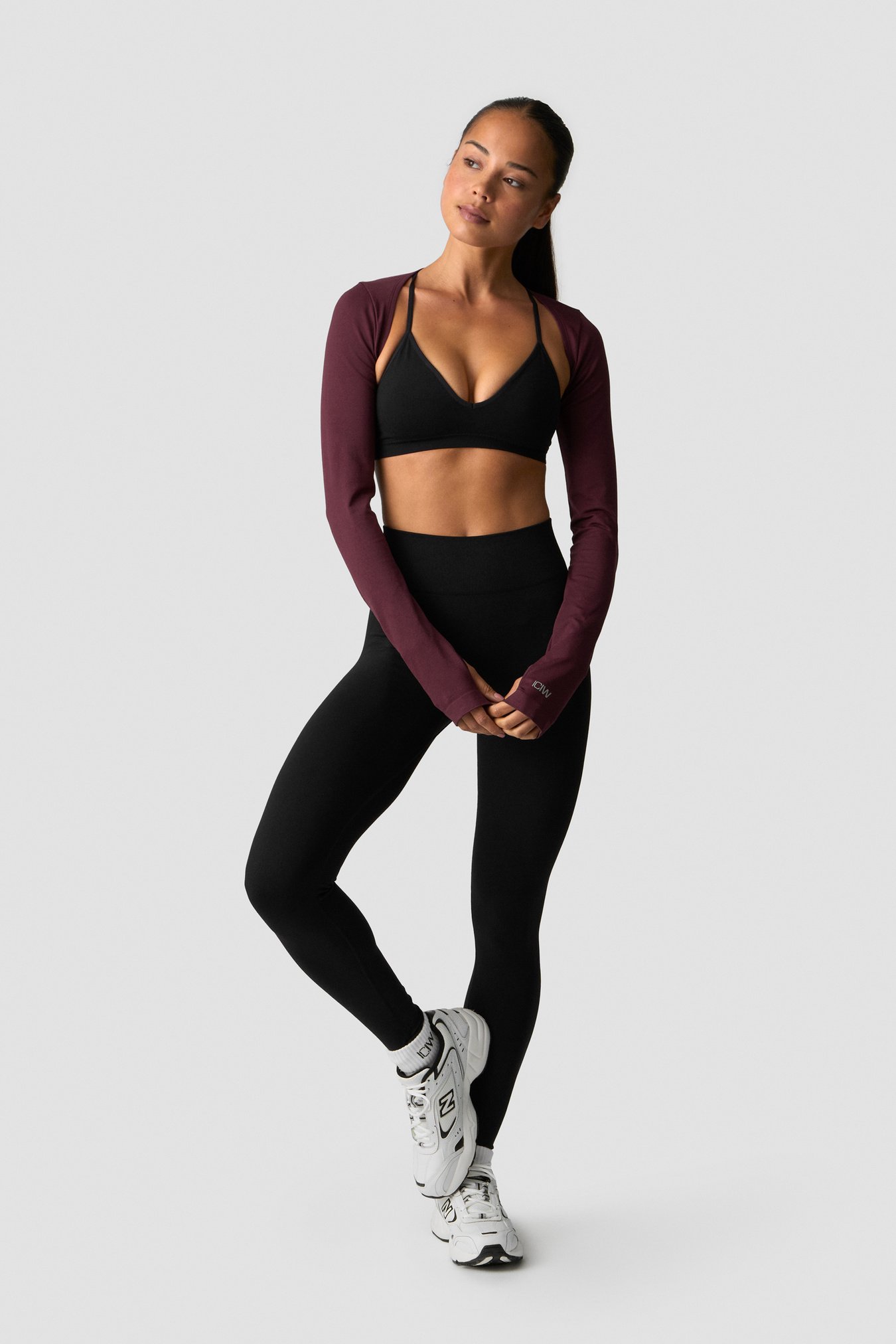 Smooth Seamless Shrug Dark mahogany - immagine $