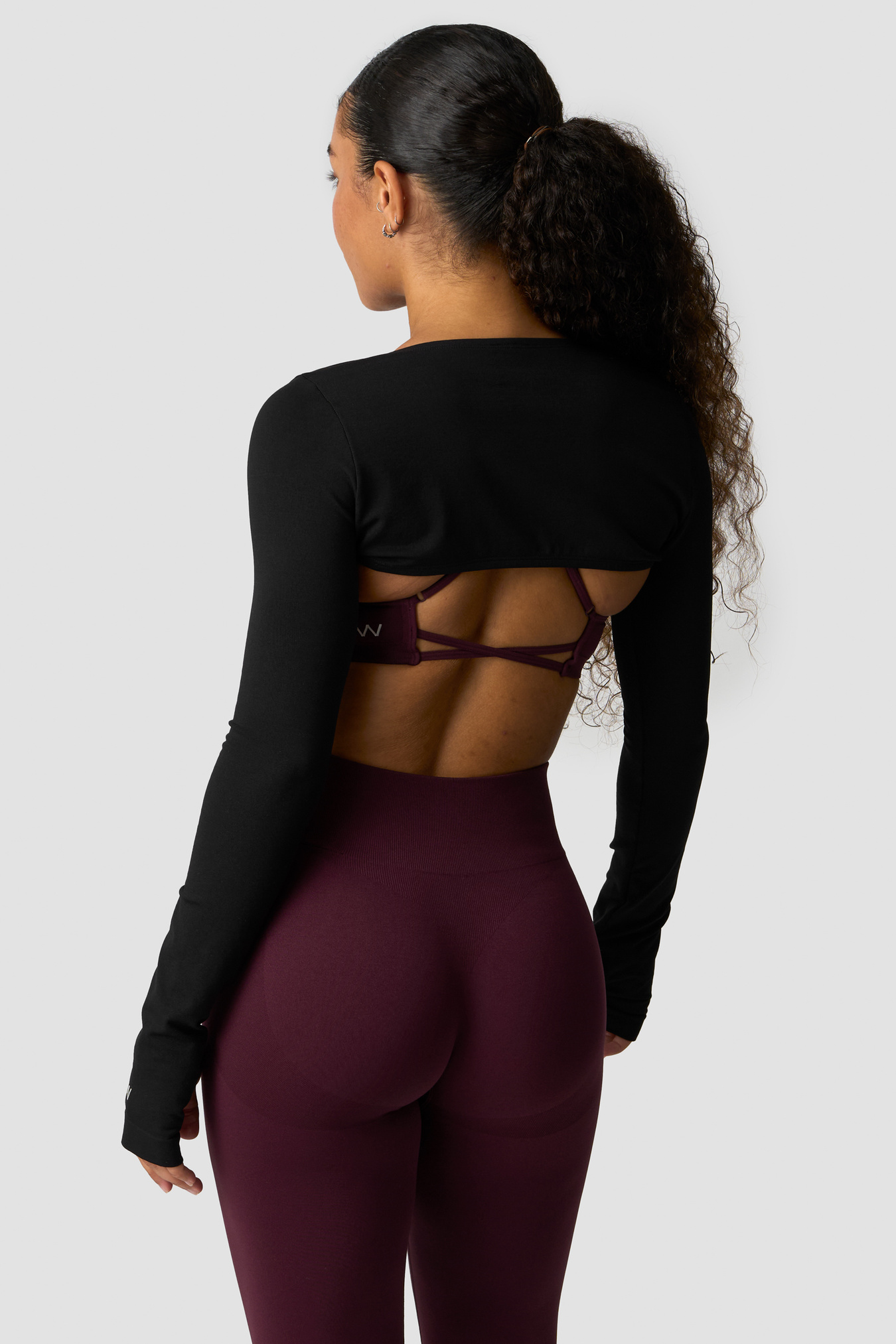 Smooth Seamless Shrug Black - immagine $