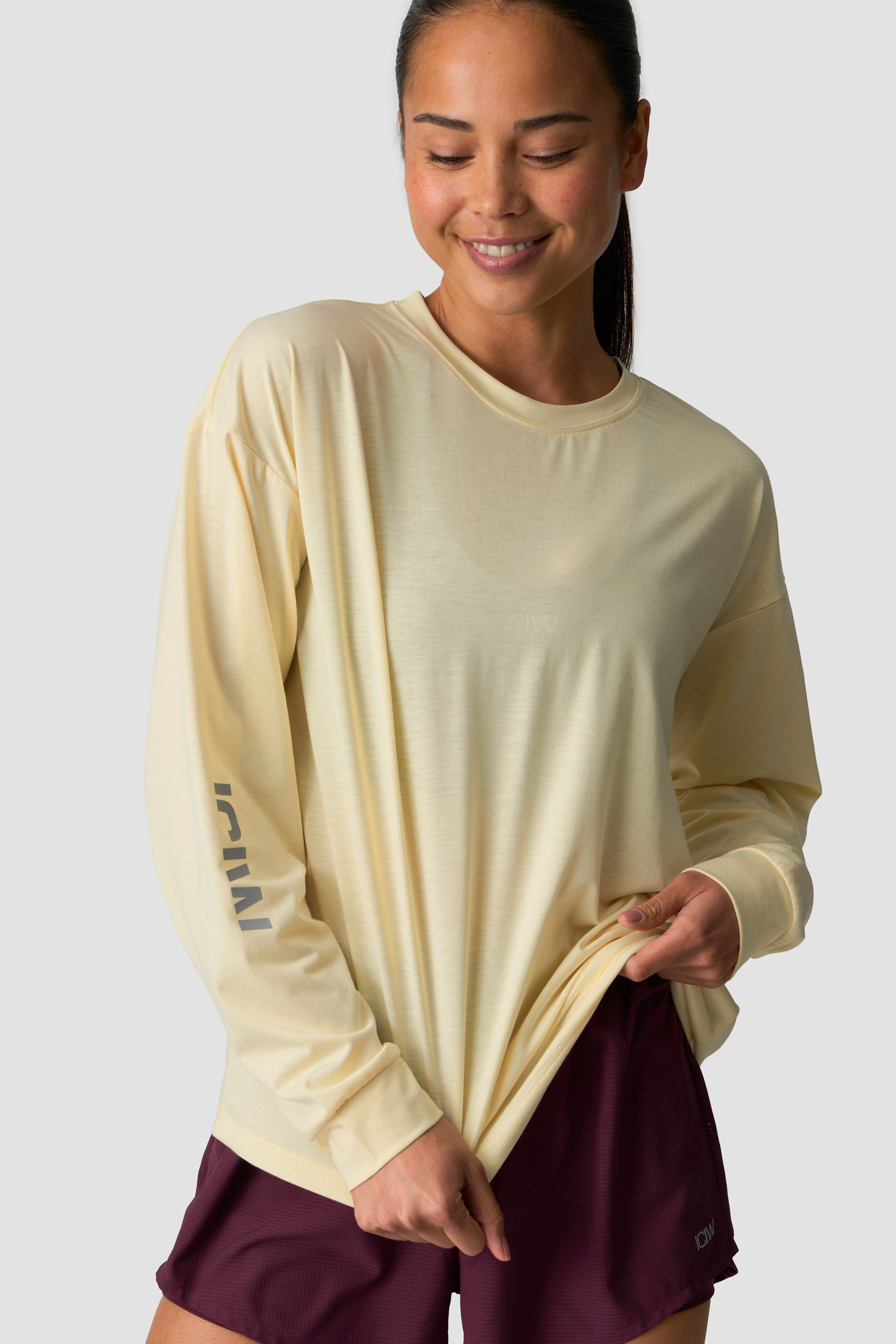 Mirage Dri-Release Long Sleeve Print Butter Yellow - billede 1