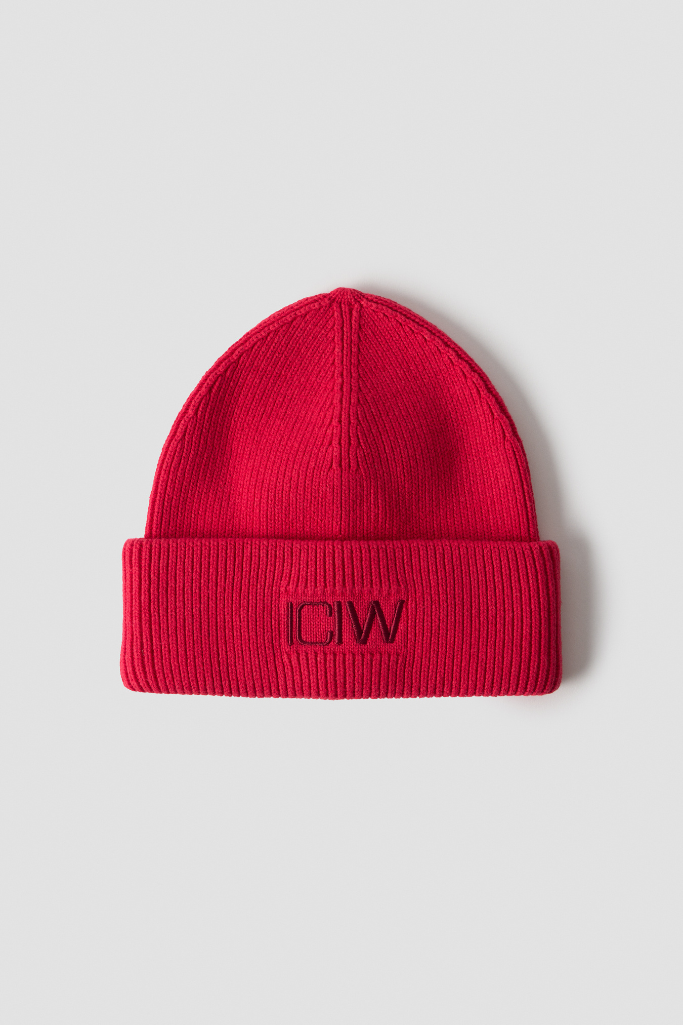 Ribbed Beanie Cherry Red - image 2