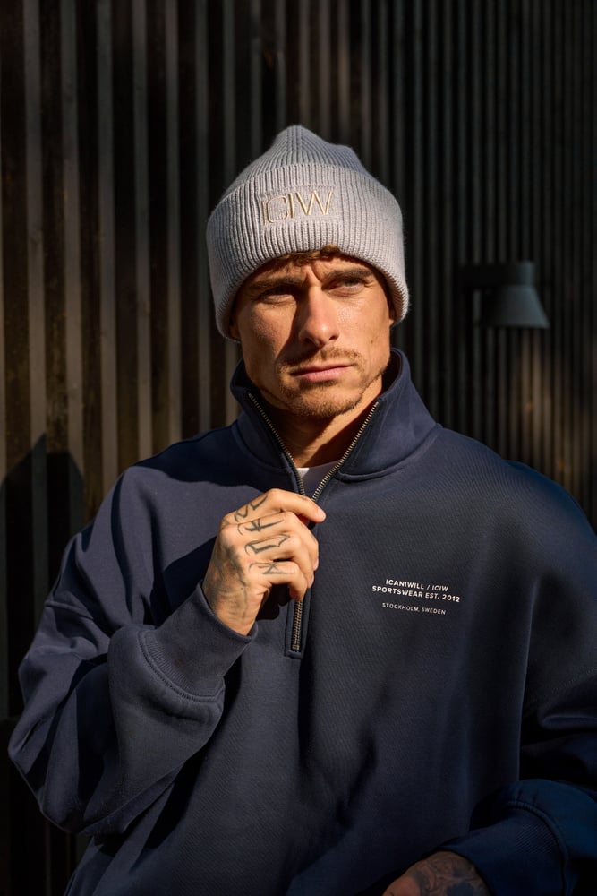 Ribbed Beanie Light Grey Melange