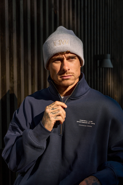 Ribbed Beanie Light Grey Melange - undefined