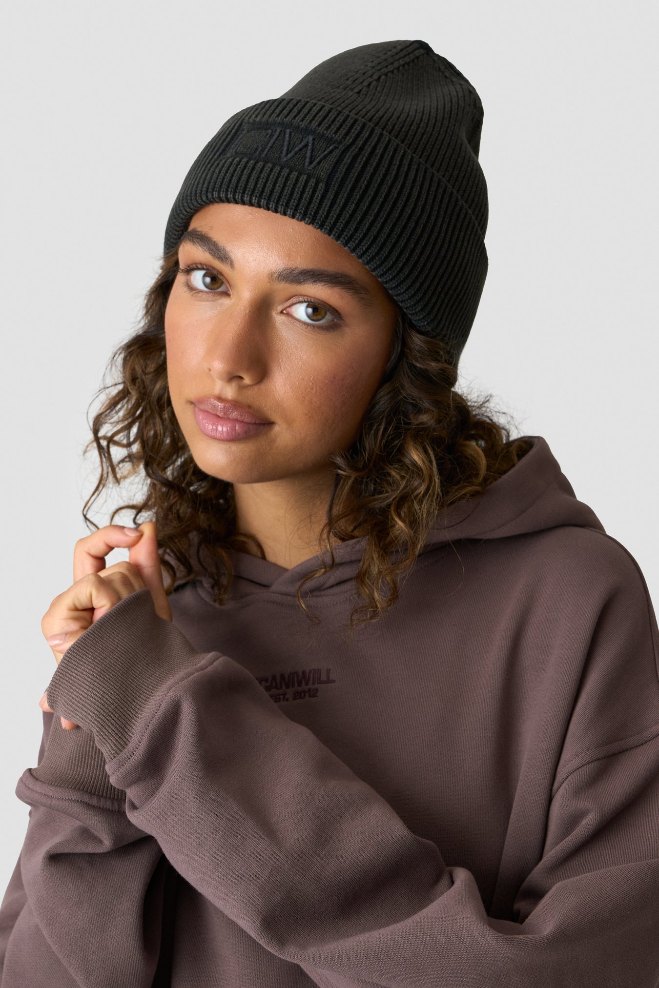 Ribbed Vintage Washed Beanie Black - image 3