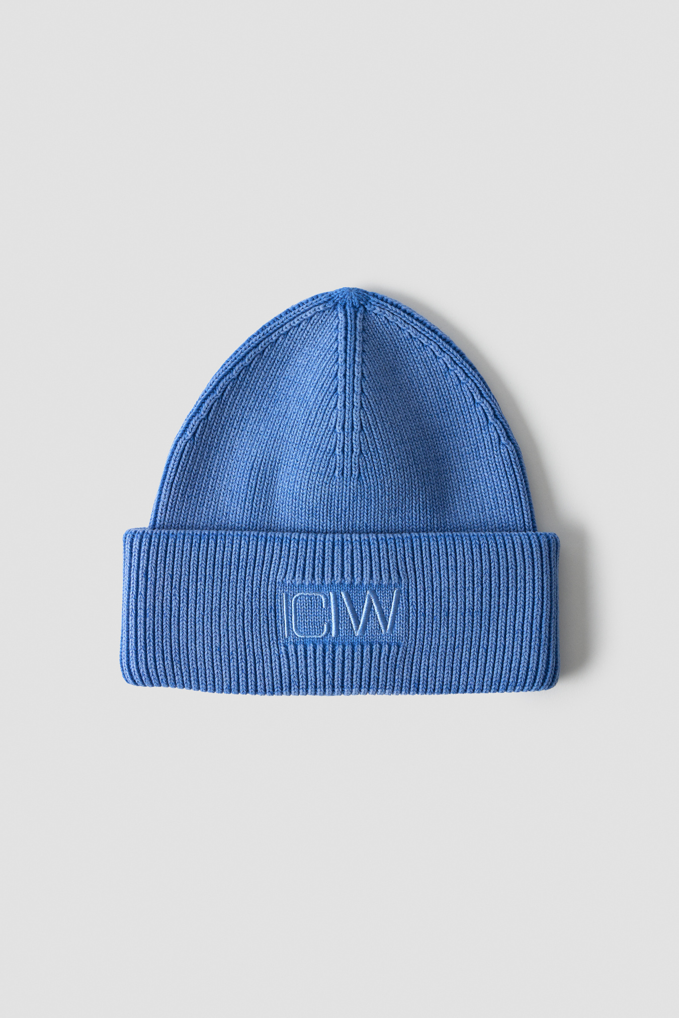 Ribbed Vintage Washed Beanie Virtual Blue - image 3