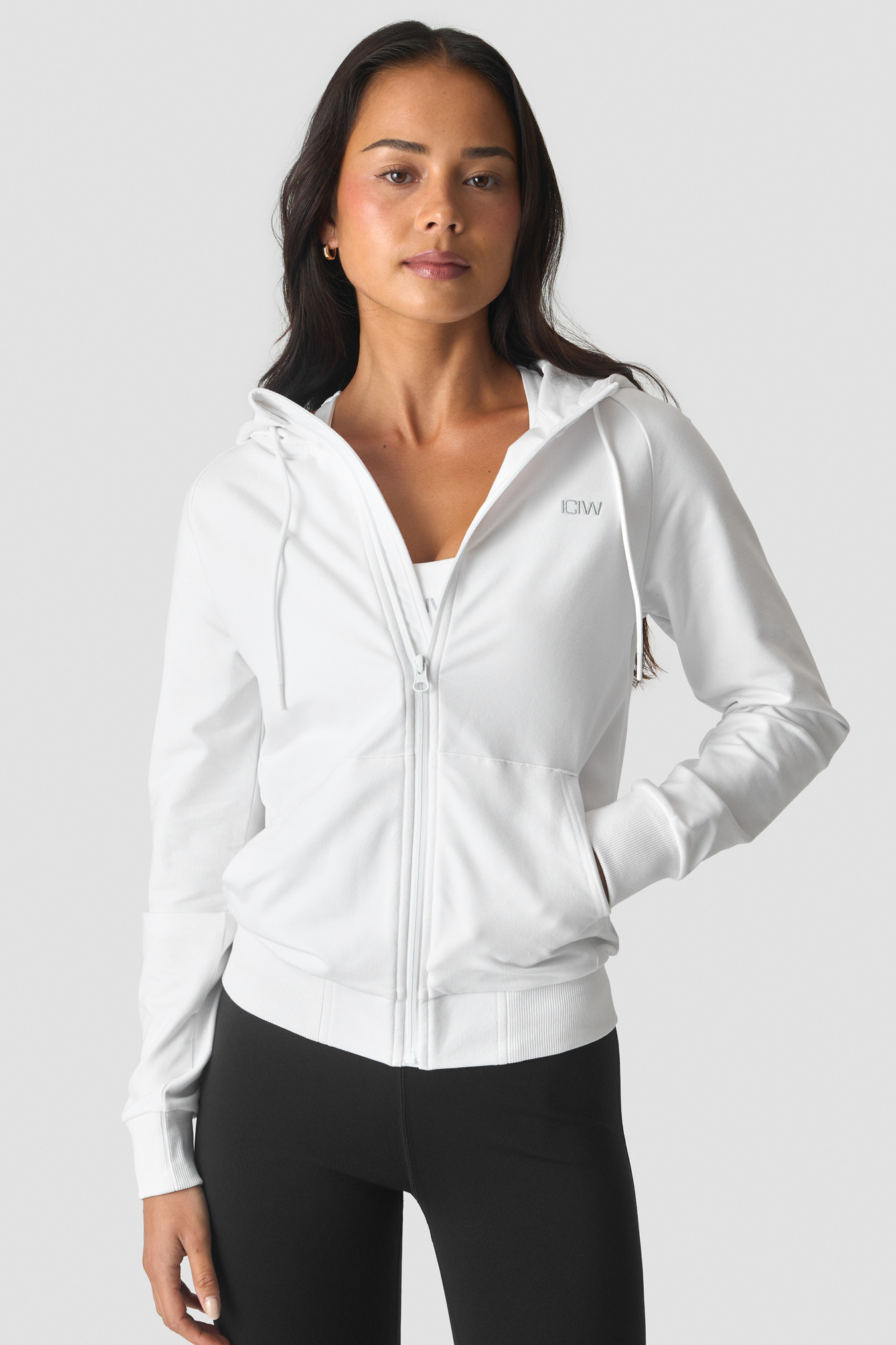 Activity Zip Hoodie White - bilde 2