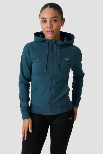 Activity Zip Hoodie Dark Dusty Teal - Verde