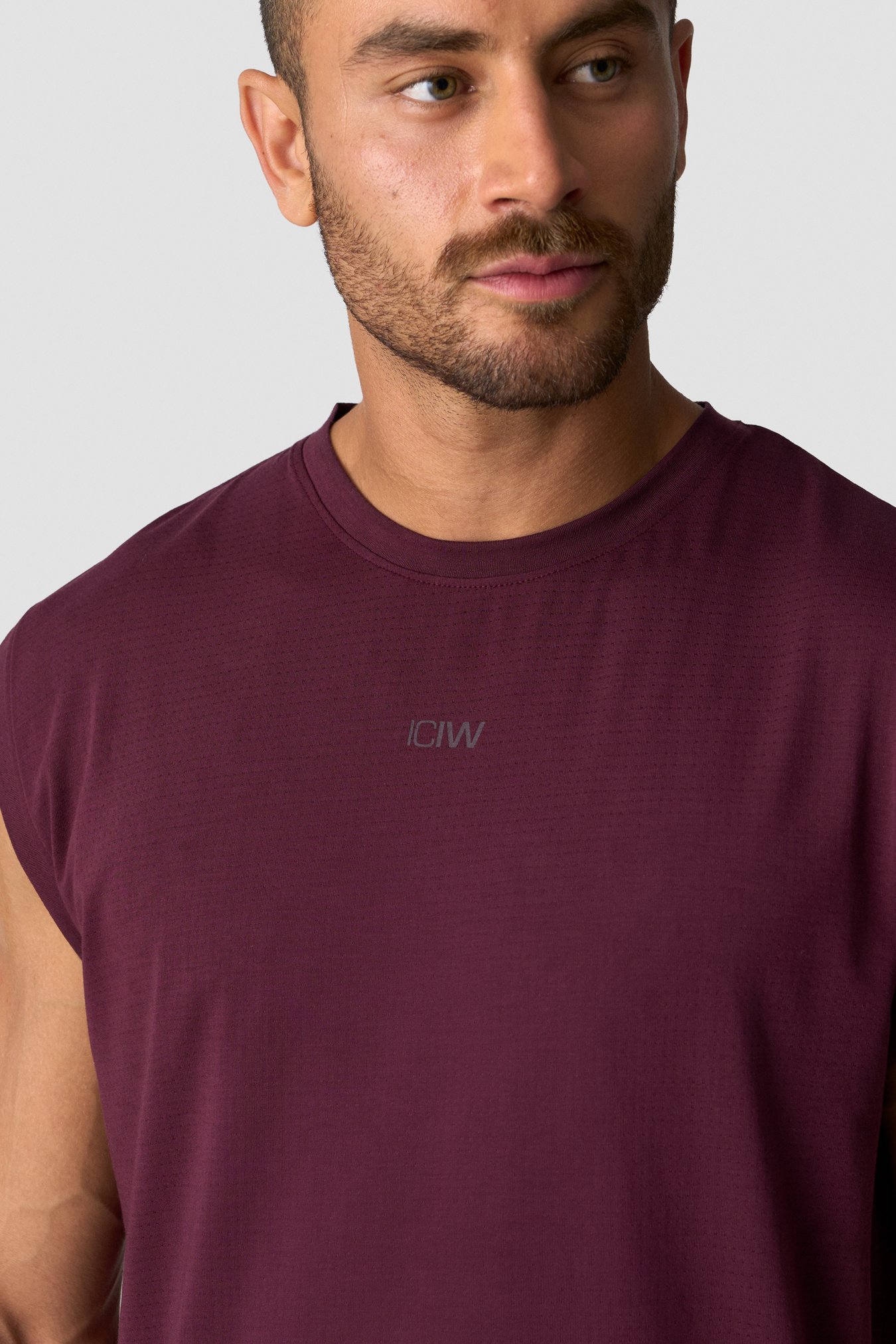 Stride Printed Sleeveless T-shirt Dark Mahogany - immagine $