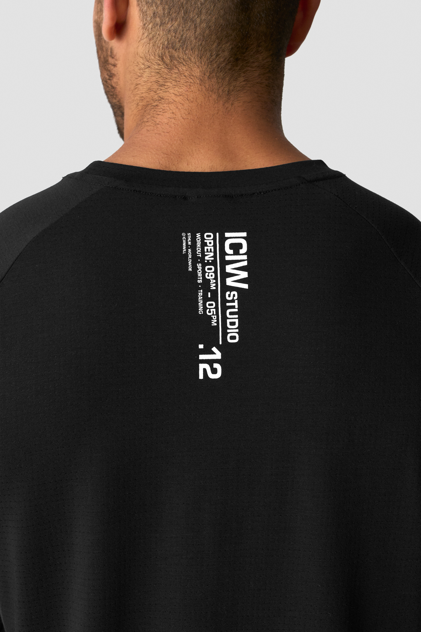 Stride Printed Tee Black - immagine $