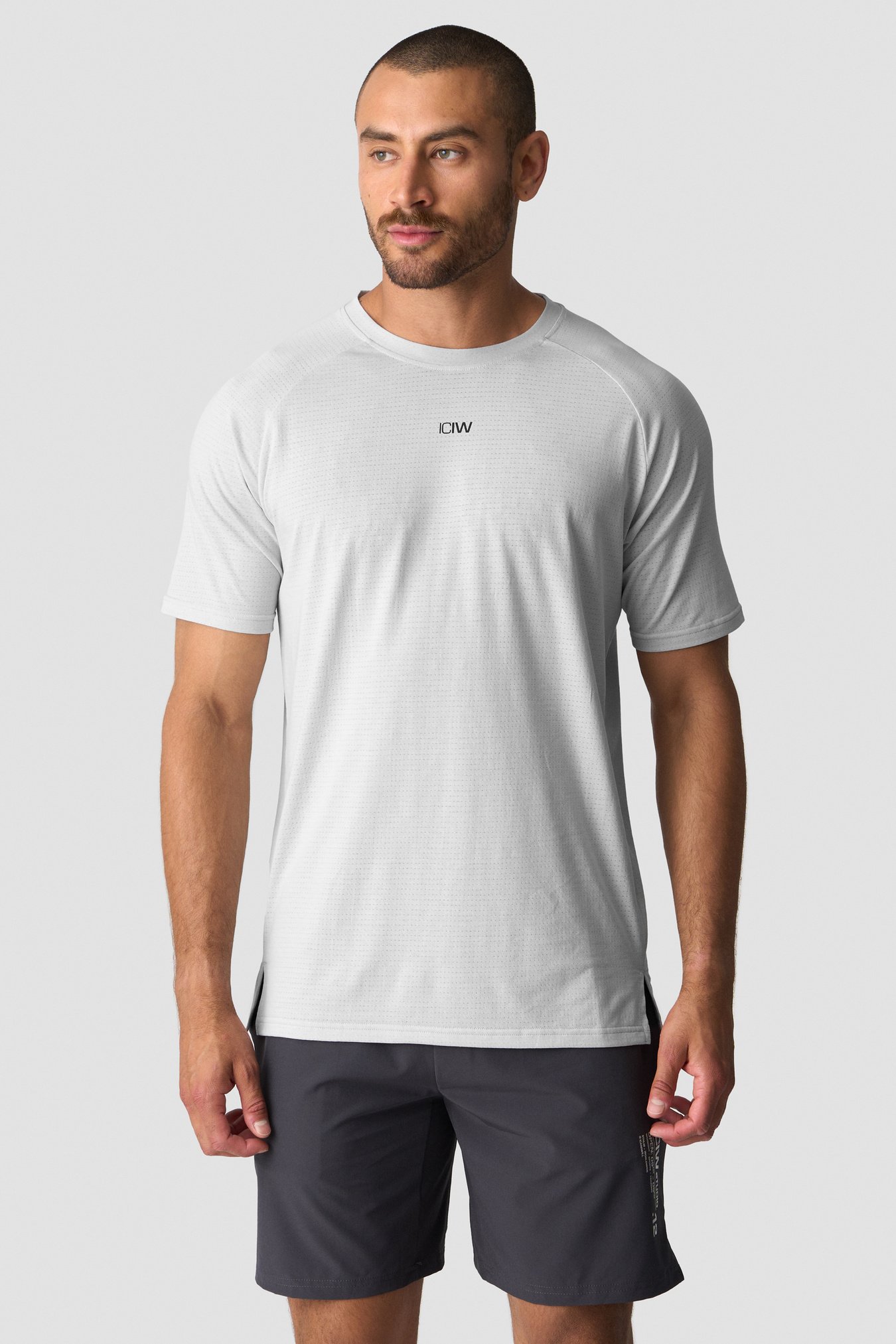 Stride Printed Tee Lunar Grey - immagine $