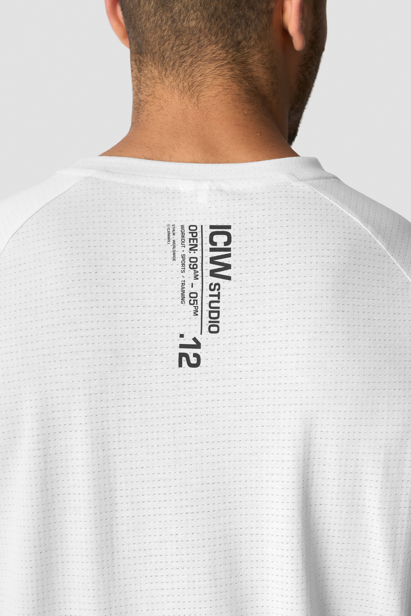 Stride Printed Tee Lunar Grey - immagine $