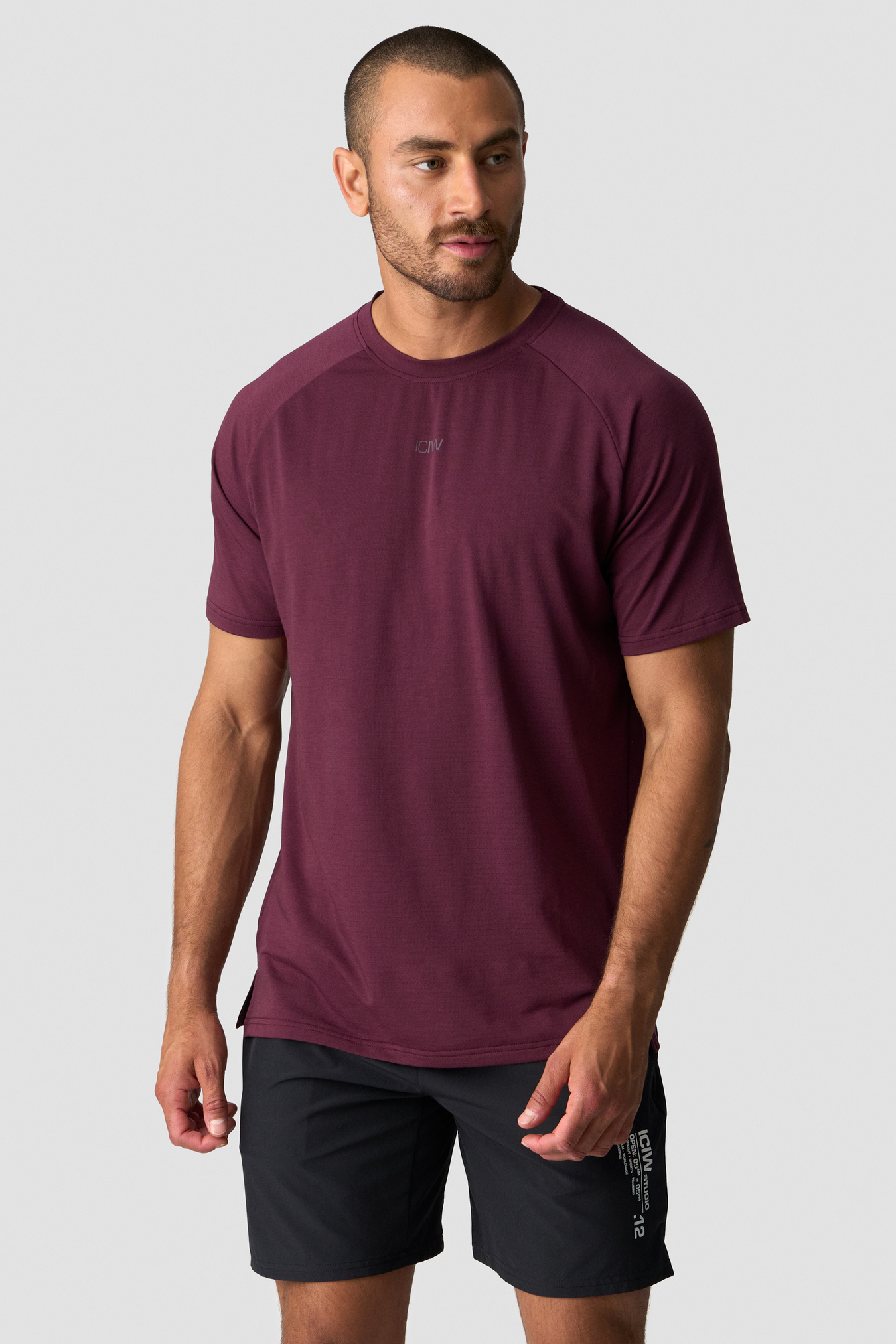Stride Printed Tee Dark mahogany - immagine $