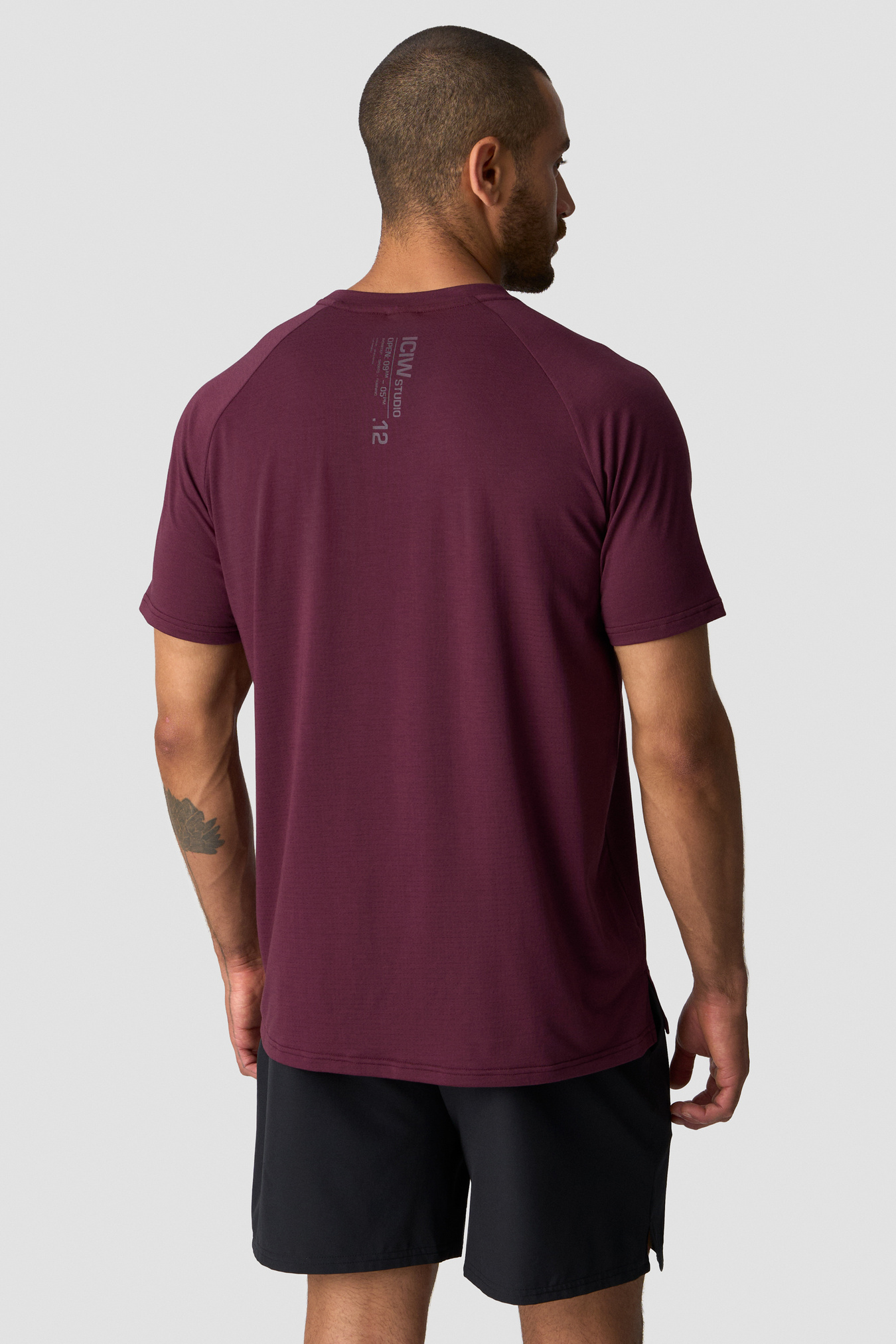 Stride Printed Tee Dark mahogany - immagine $