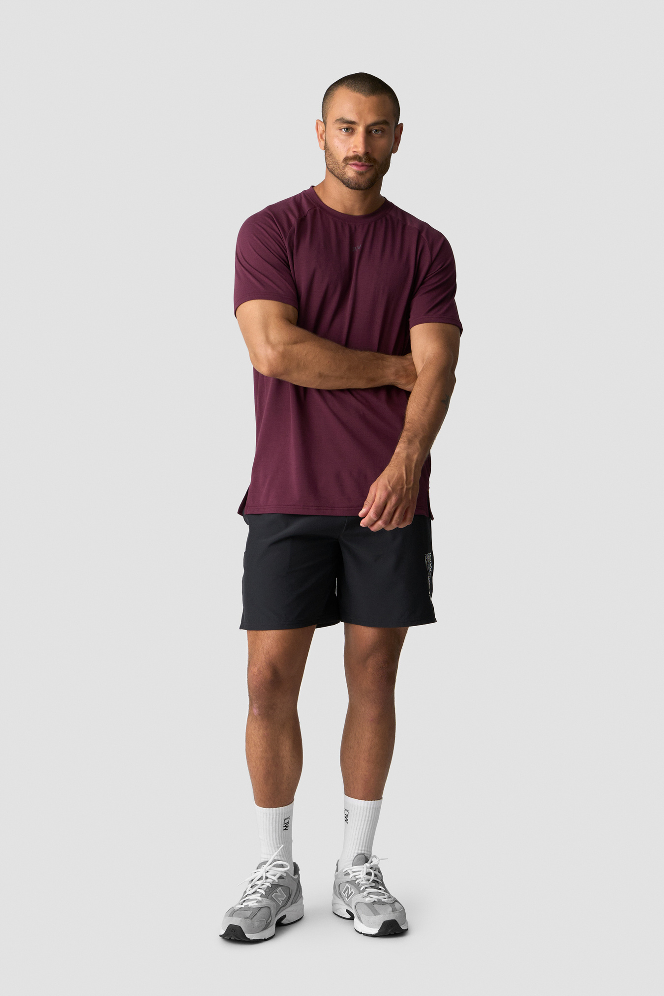 Stride Printed Tee Dark mahogany - immagine $