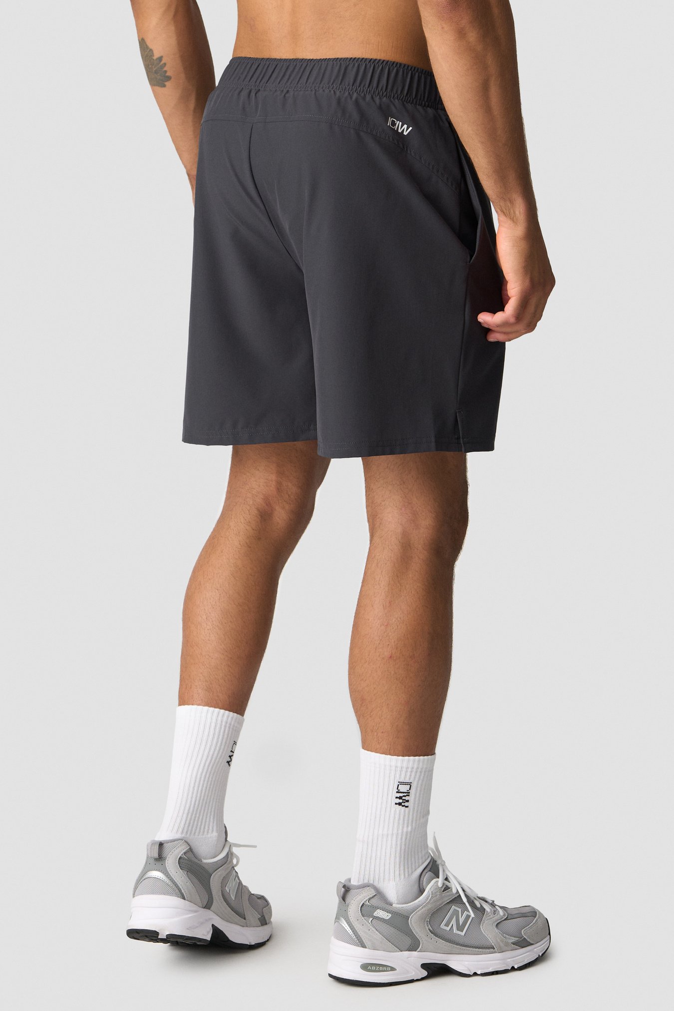 Training Printed Shorts Dark Grey - immagine $