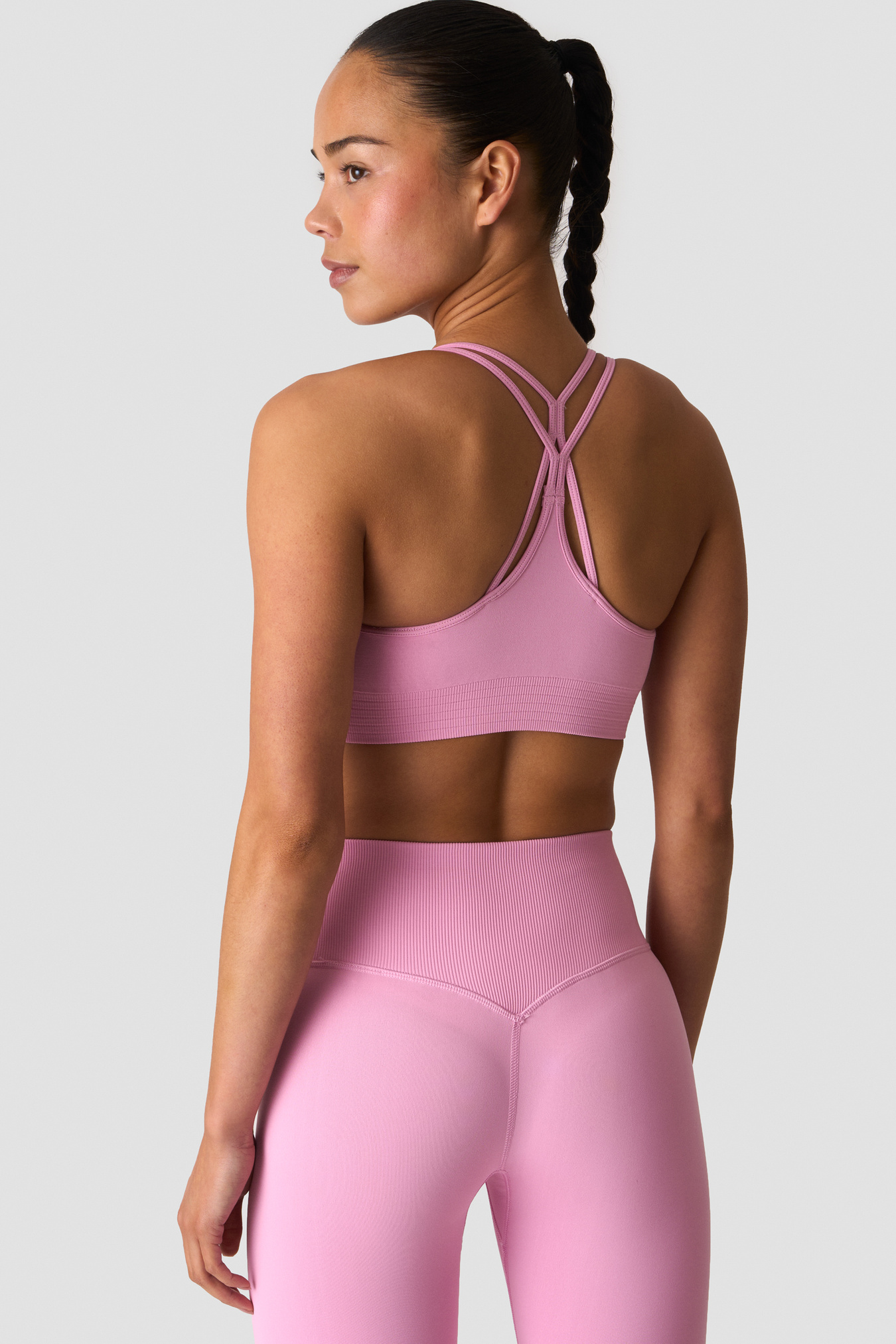 Define Seamless V-neck Sports Bra Pink - bilde 2