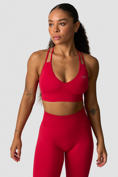 
                    Define Seamless V-neck Sports Bra Red Cherry
                    
                  