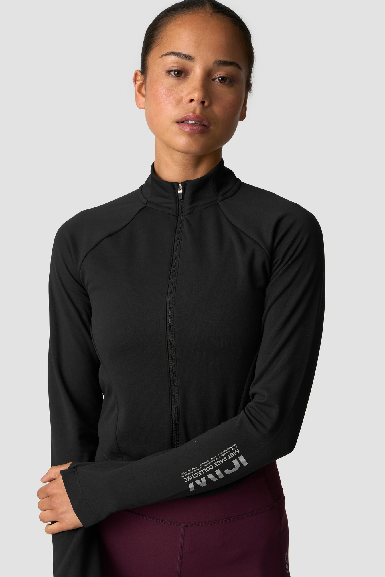 Mirage Printed Zip Midlayer Black - billede 1