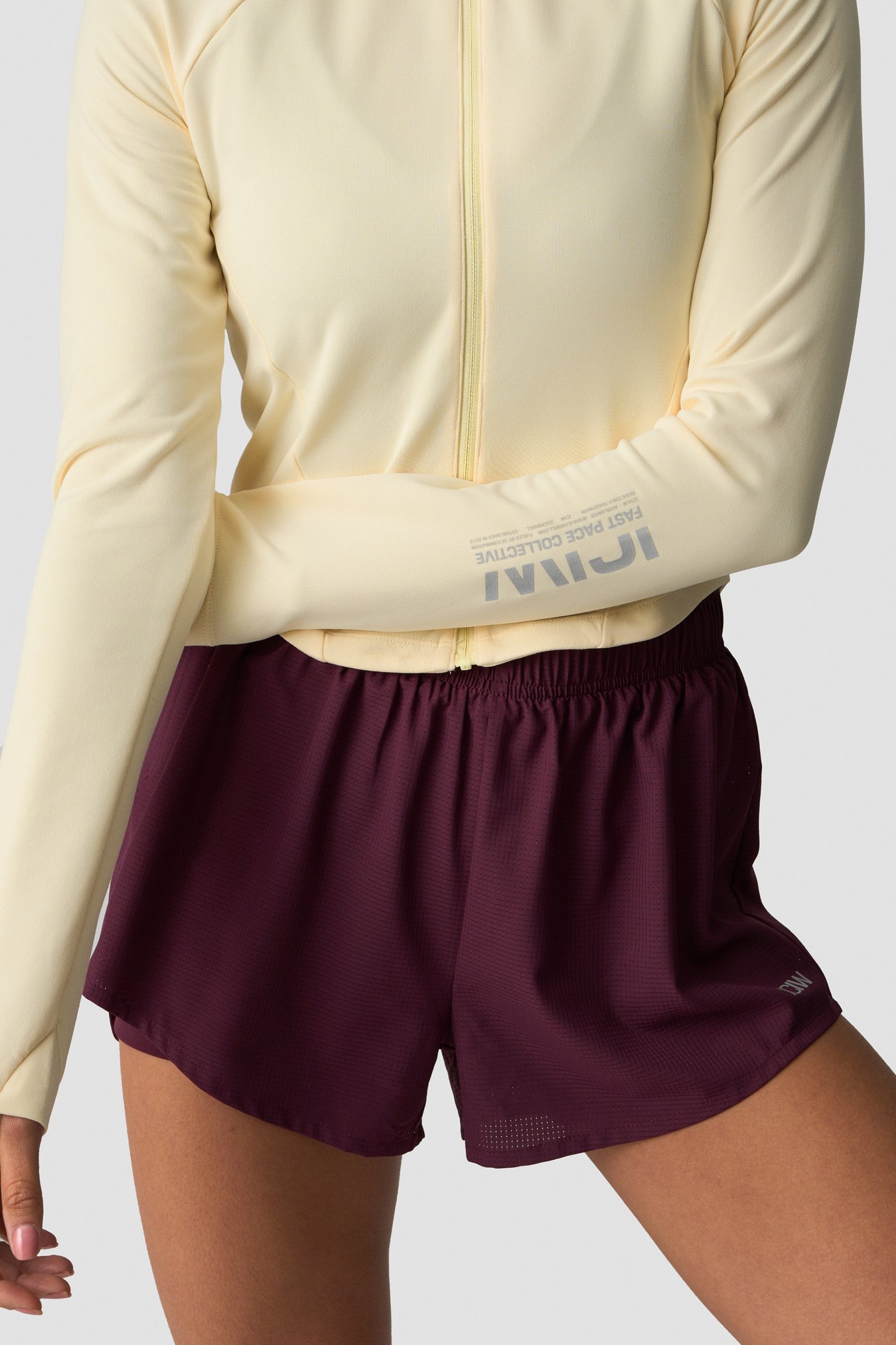 Mirage Printed Zip Midlayer Butter Yellow - billede 4