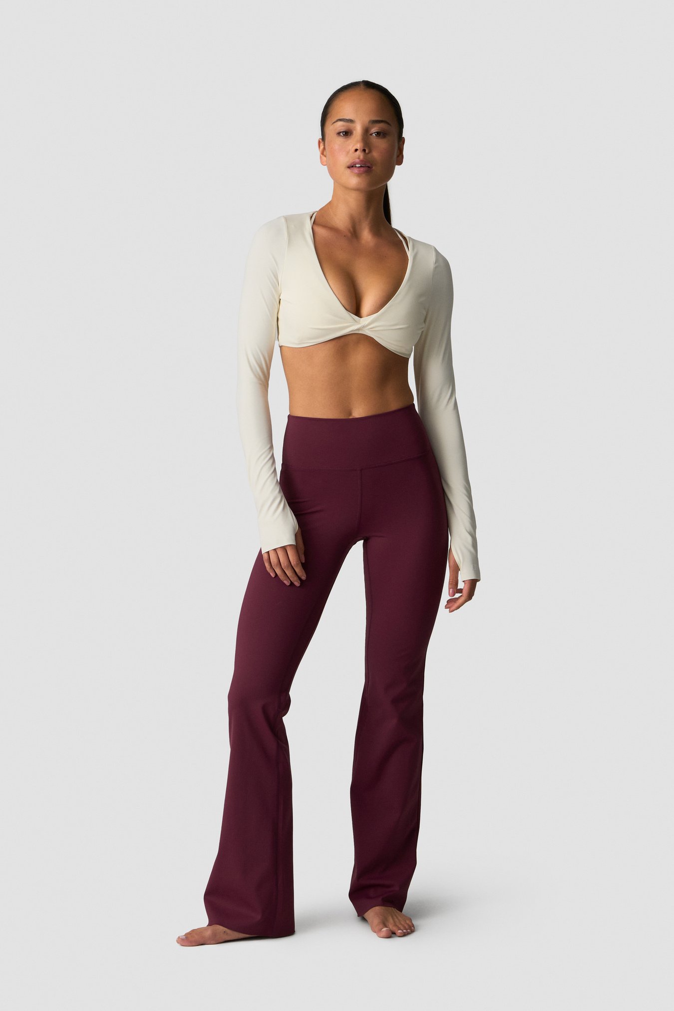 Nimble Twisted Cropped Long Sleeve Ivory - image 3