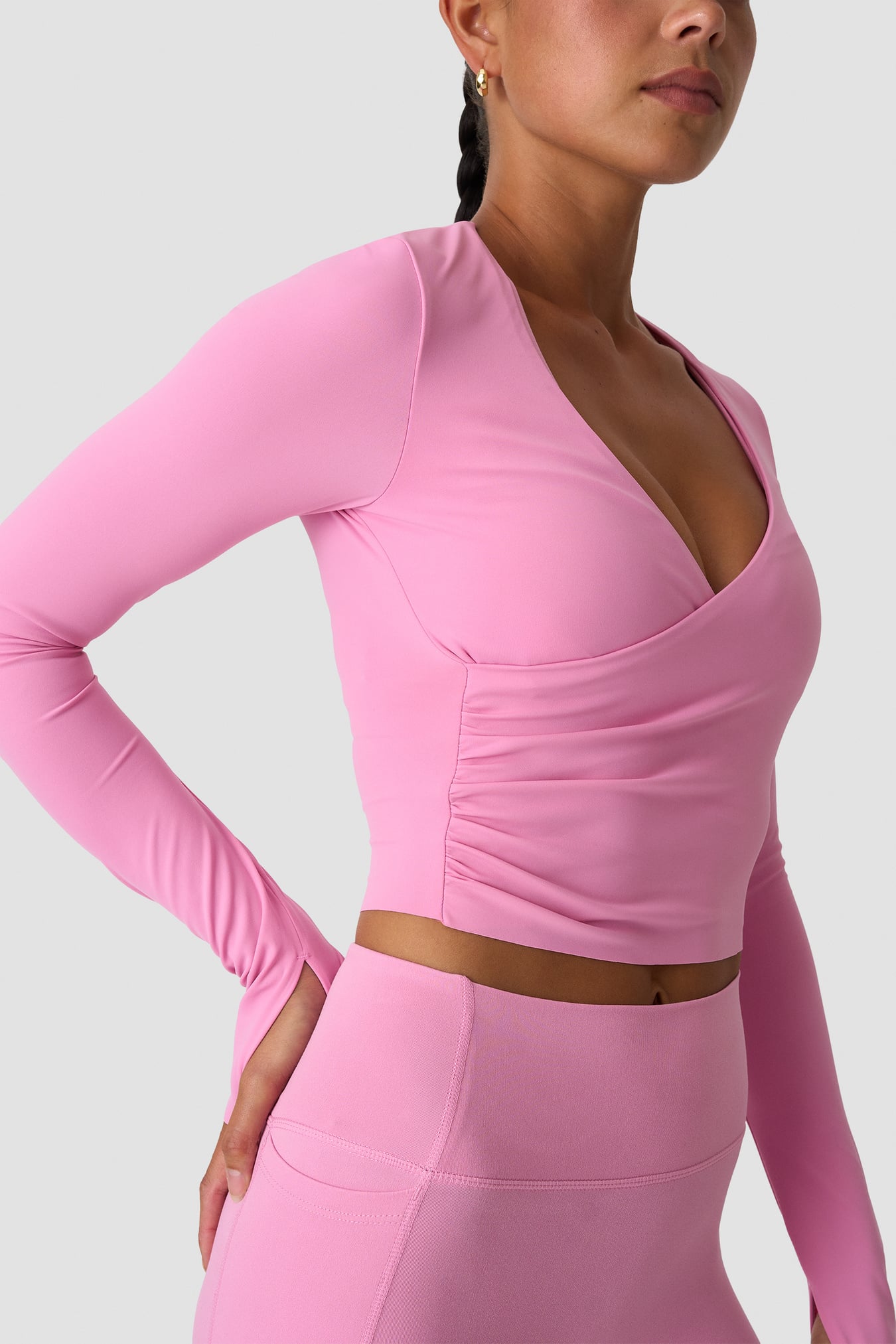 Nimble Wrap Long Sleeve Soft Rose Pink - image 4