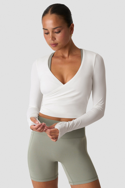 Nimble Wrap Long Sleeve White Snow - White