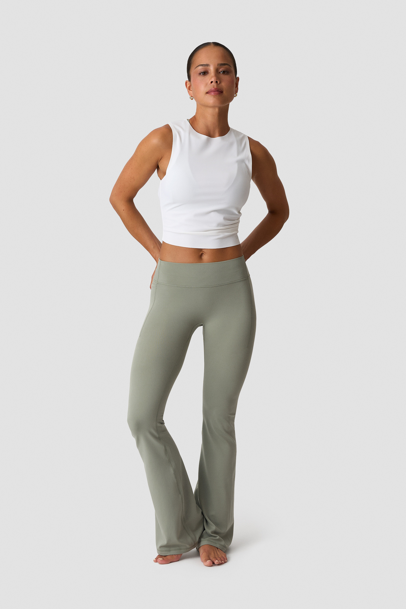 Nimble Cropped Tank Top White Snow - image 4