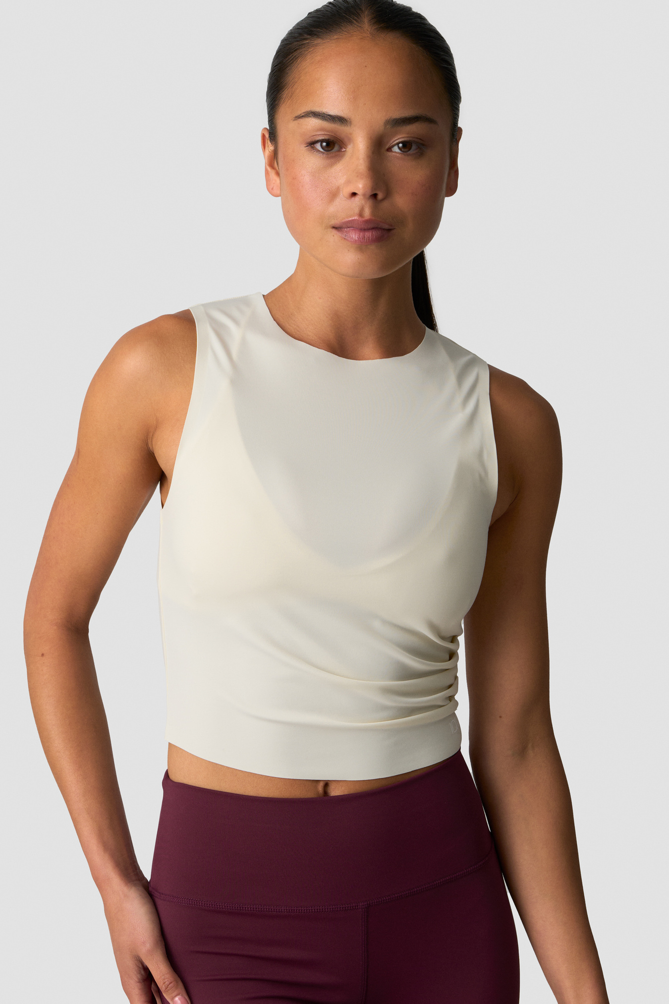 Nimble Cropped Tank Top Ivory - image 2