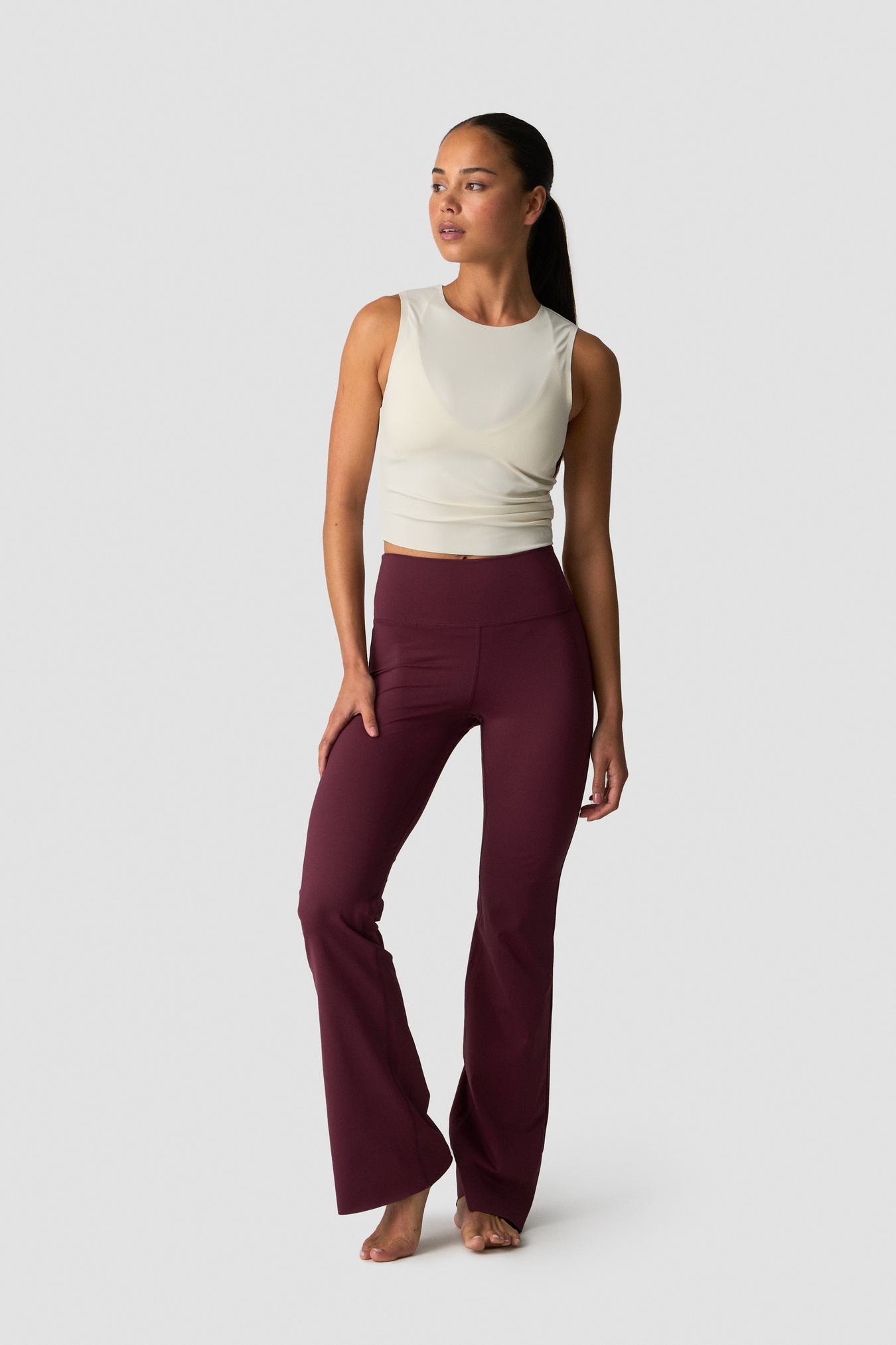 Nimble Cropped Tank Top Ivory - image 4