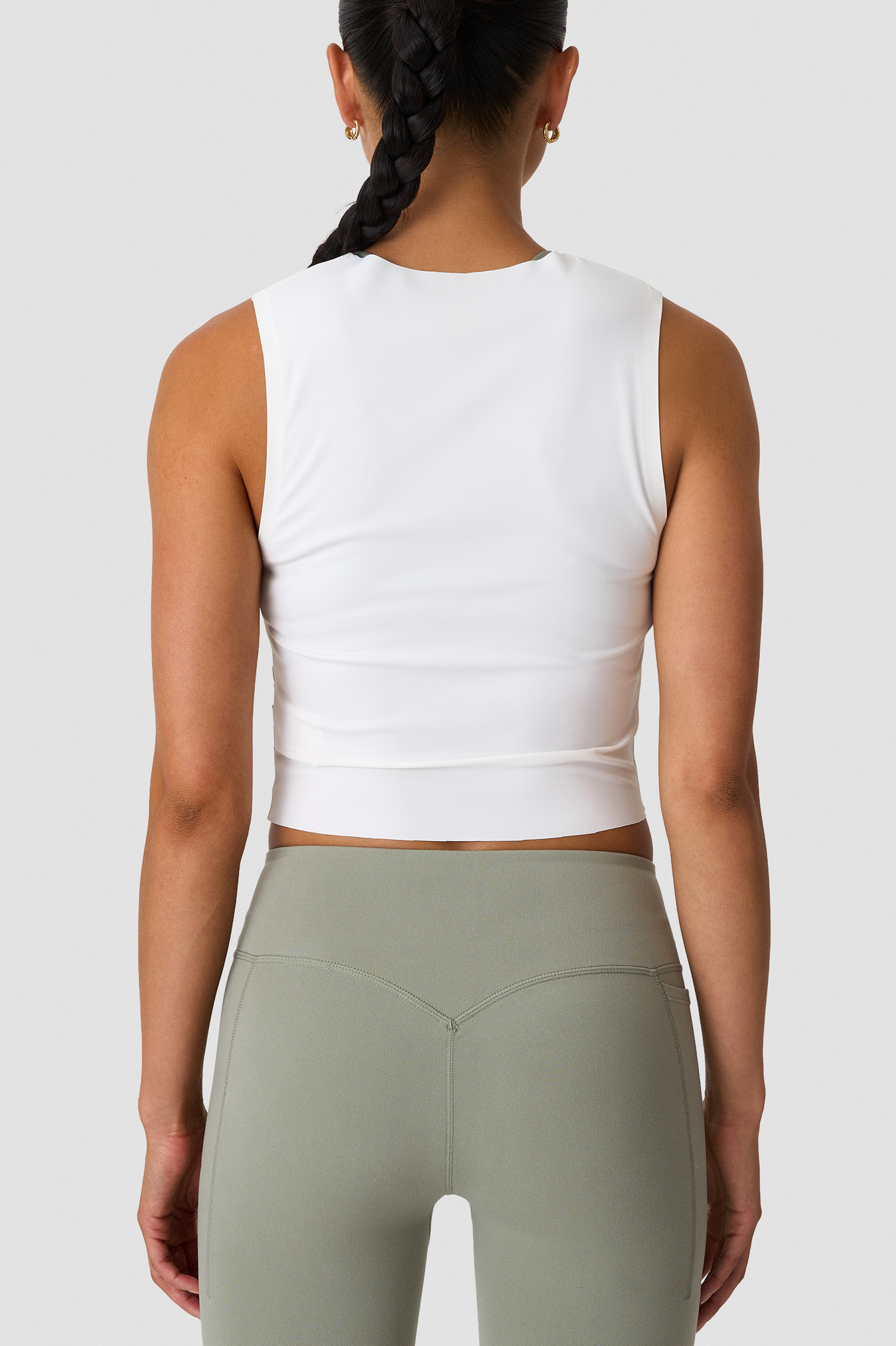 Nimble Cropped Tank Top White Snow - image 2