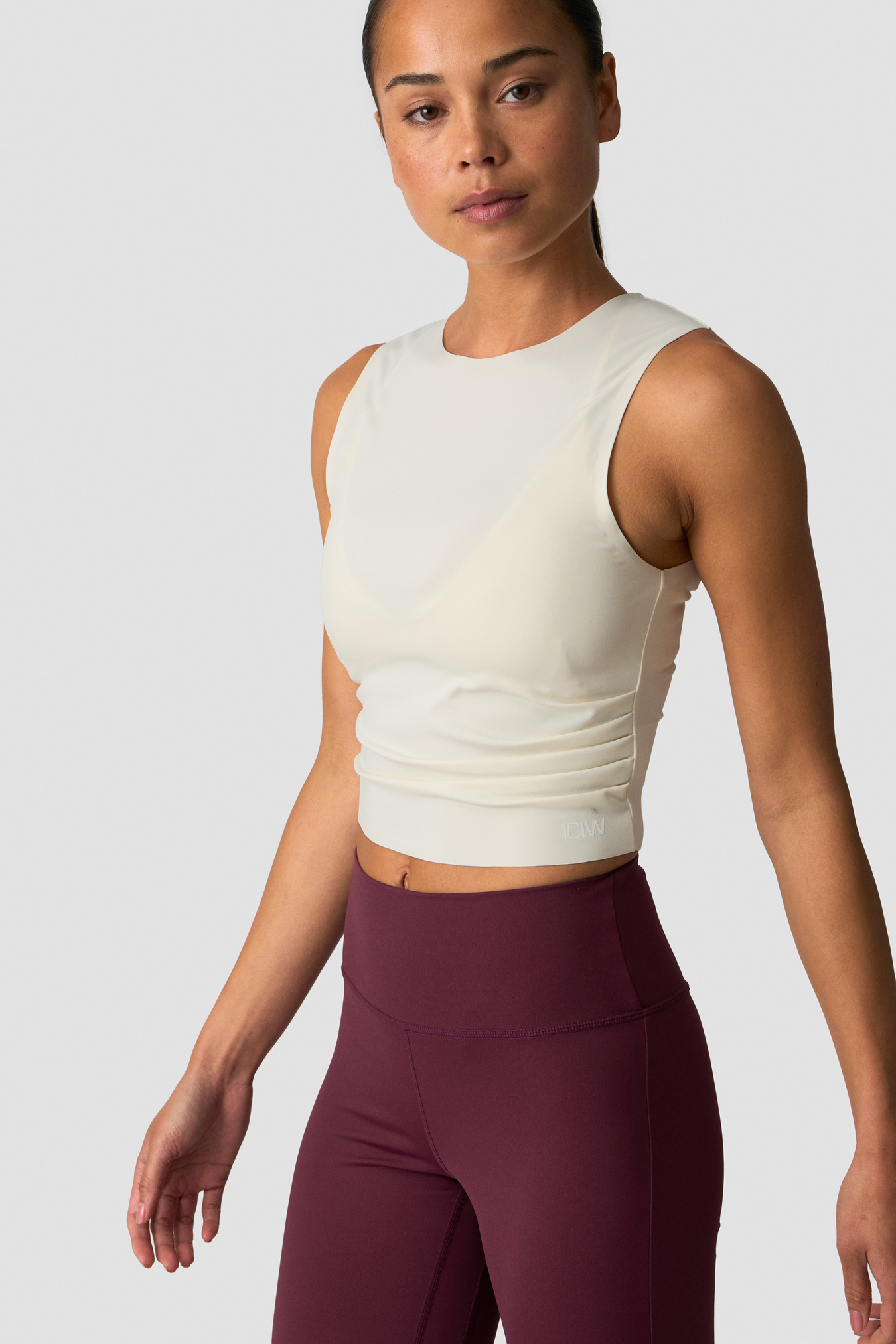 Nimble Cropped Tank Top Ivory - image 0