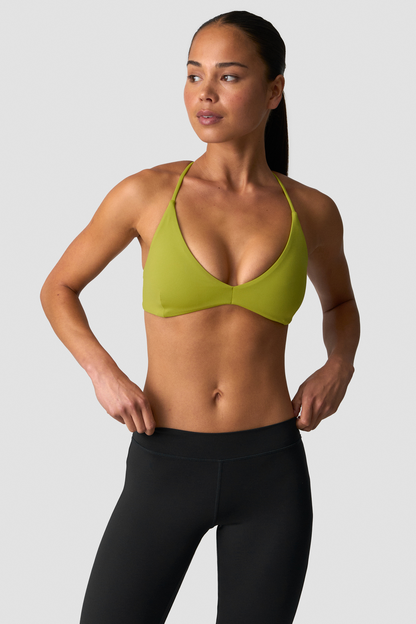 Nimble Strappy Sports Bra Green Flax - image 2