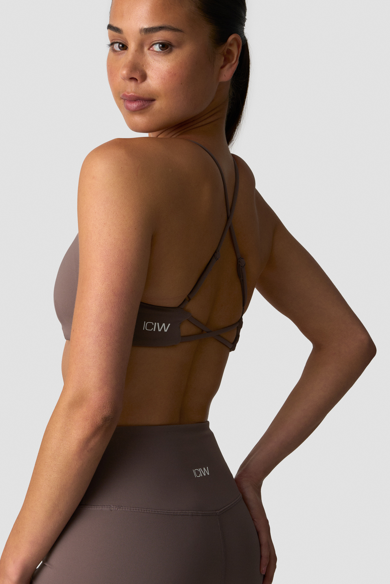 Nimble Strappy Sports Bra Dusty Brown - image 2