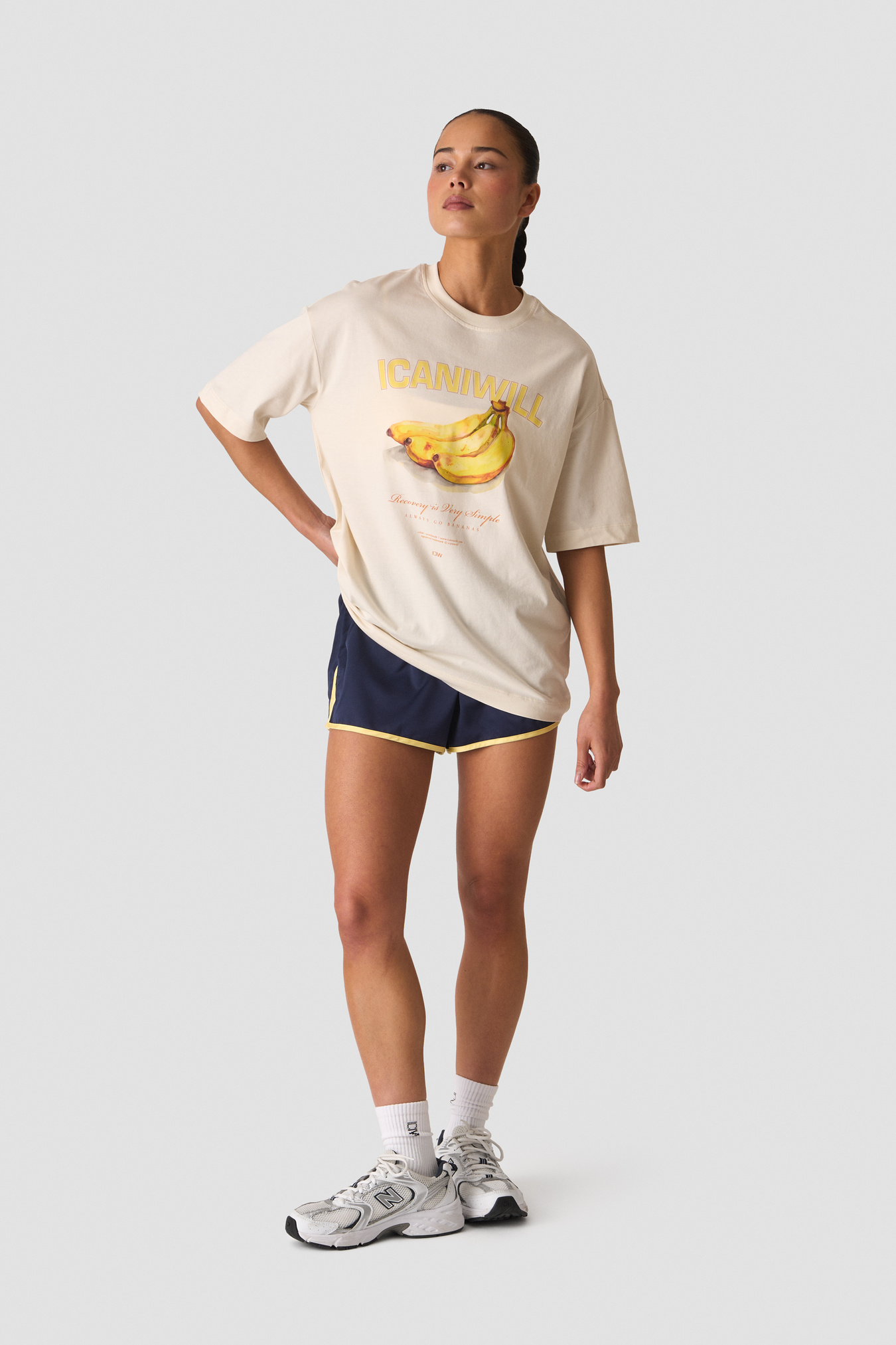 Everyday Oversized Cotton T-shirt Cream White - image 4