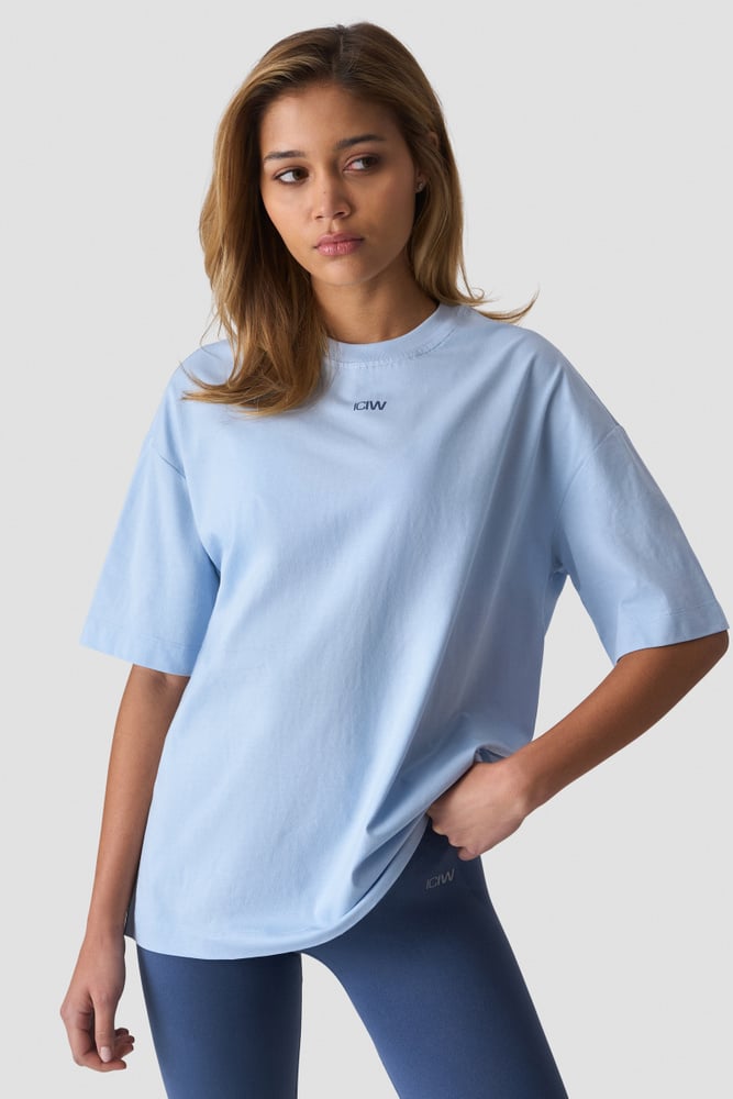 Everyday Oversized Cotton T-shirt Fainting Blue
