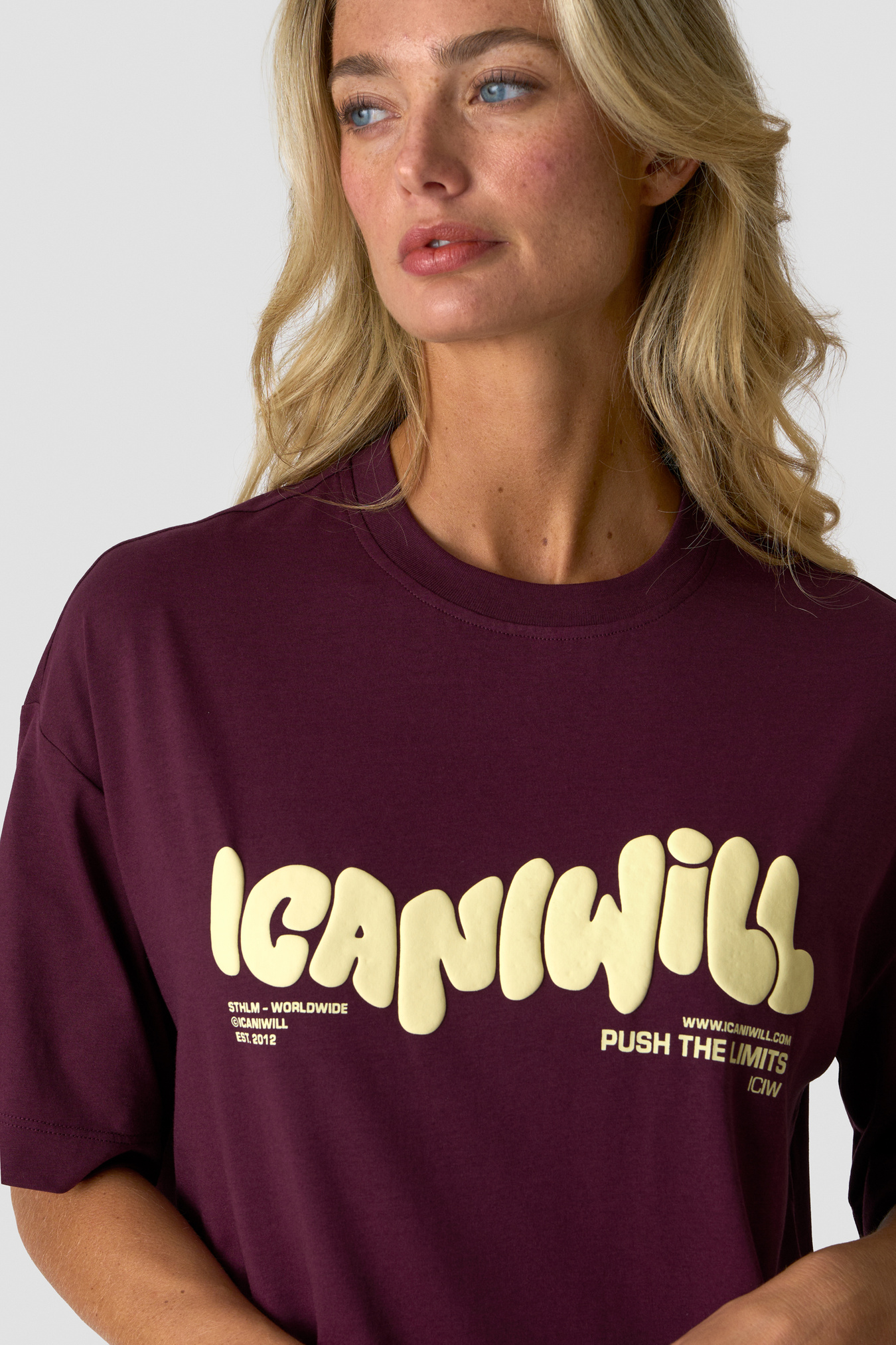 Everyday Oversized Cotton T-Shirt Dark mahogany - immagine $