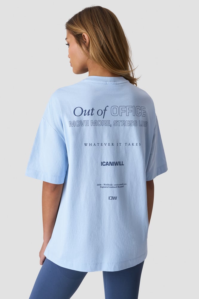 Everyday Oversized Cotton T-shirt Fainting Blue